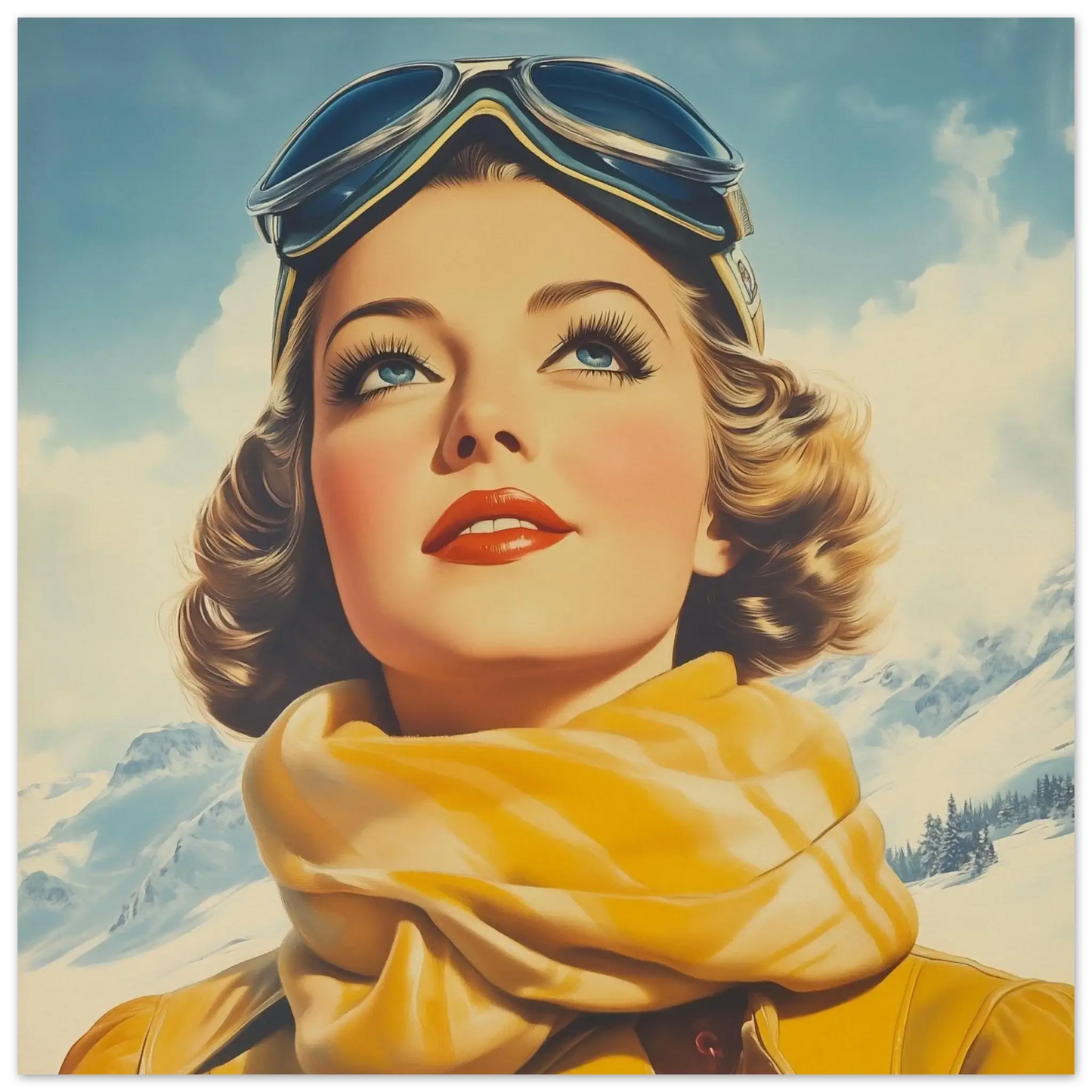 Frost og Eleganse – sol, digitalt maleri med oljemalingstekstur, KI-kunst på papir og lerret av KBentz