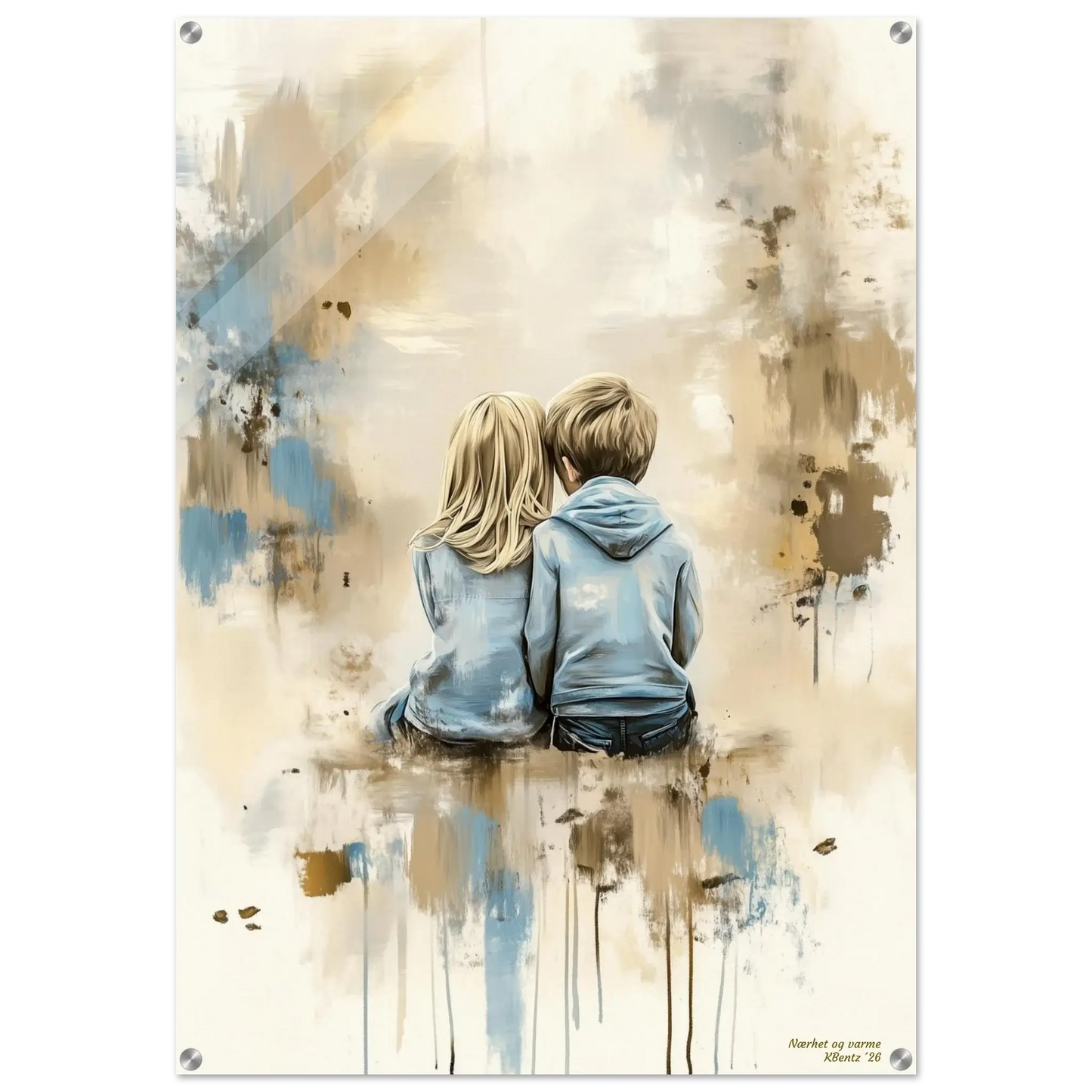 Nærhet og varme - moderne digitalt maleri med oljemalingstekstur. Trykkes på papir, lerret og akryl. KBentz.no