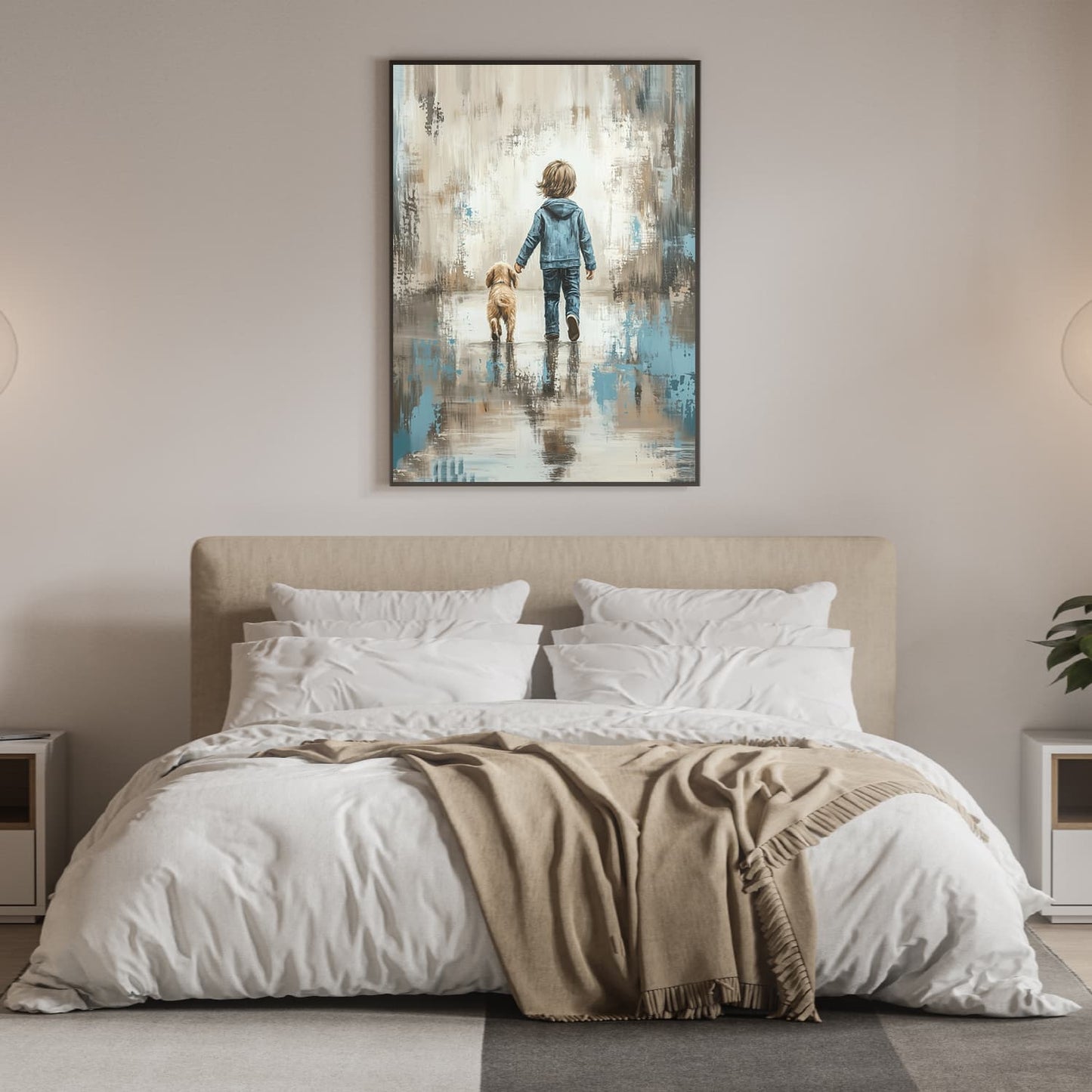 Alltid sammen - moderne digitalt maleri med oljemalingstekstur. Trykkes på papir, lerret og akryl. KBentz.no