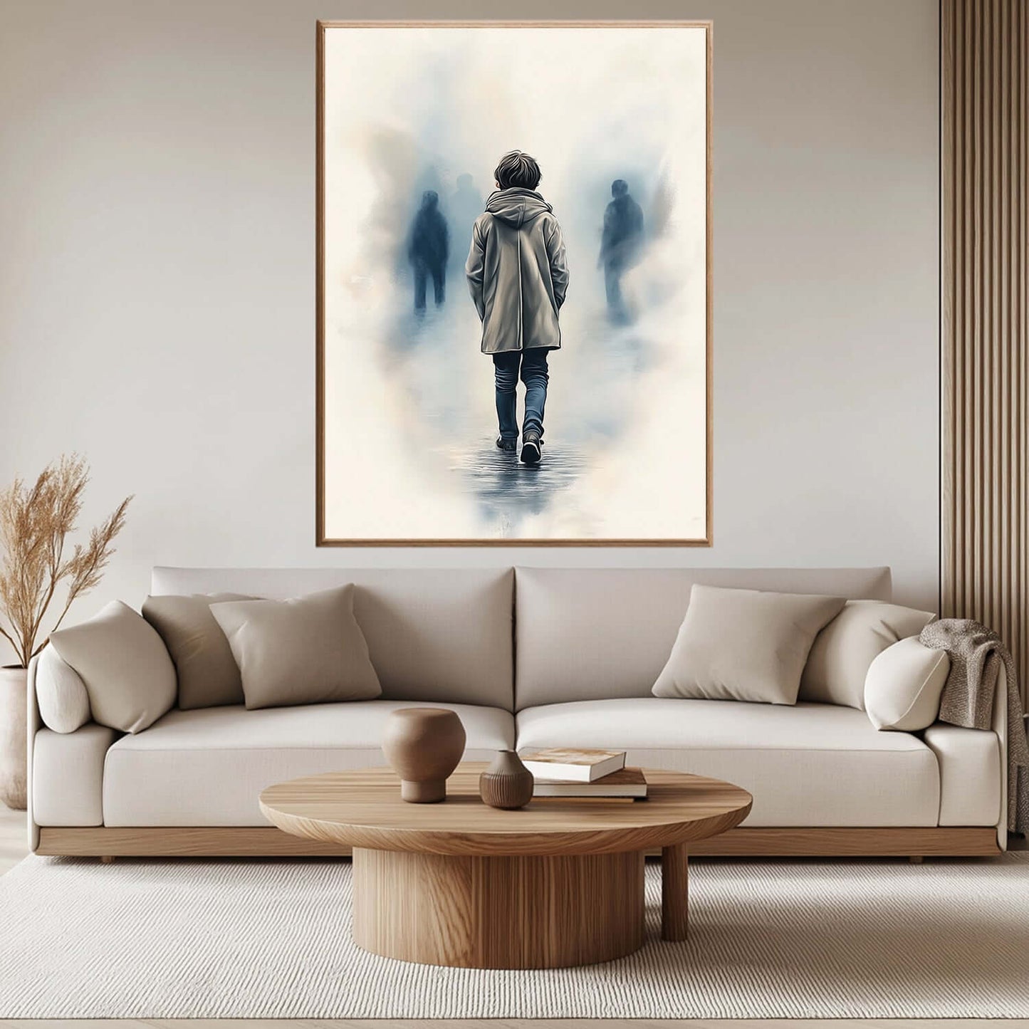 Et steg mot vennskap - moderne digitalt maleri med oljemalingstekstur. Trykkes på papir, lerret og akryl. KBentz.no