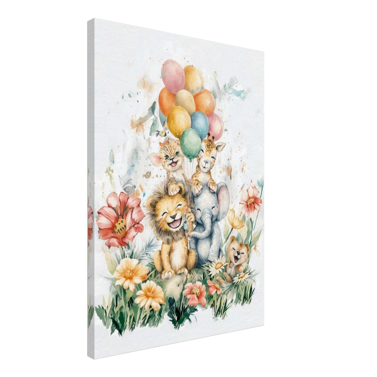 Ballongbukett og Blomster – KI digital oljemaling trykket på papir, lerret, aluminium, akryl og tre | KBentz.no