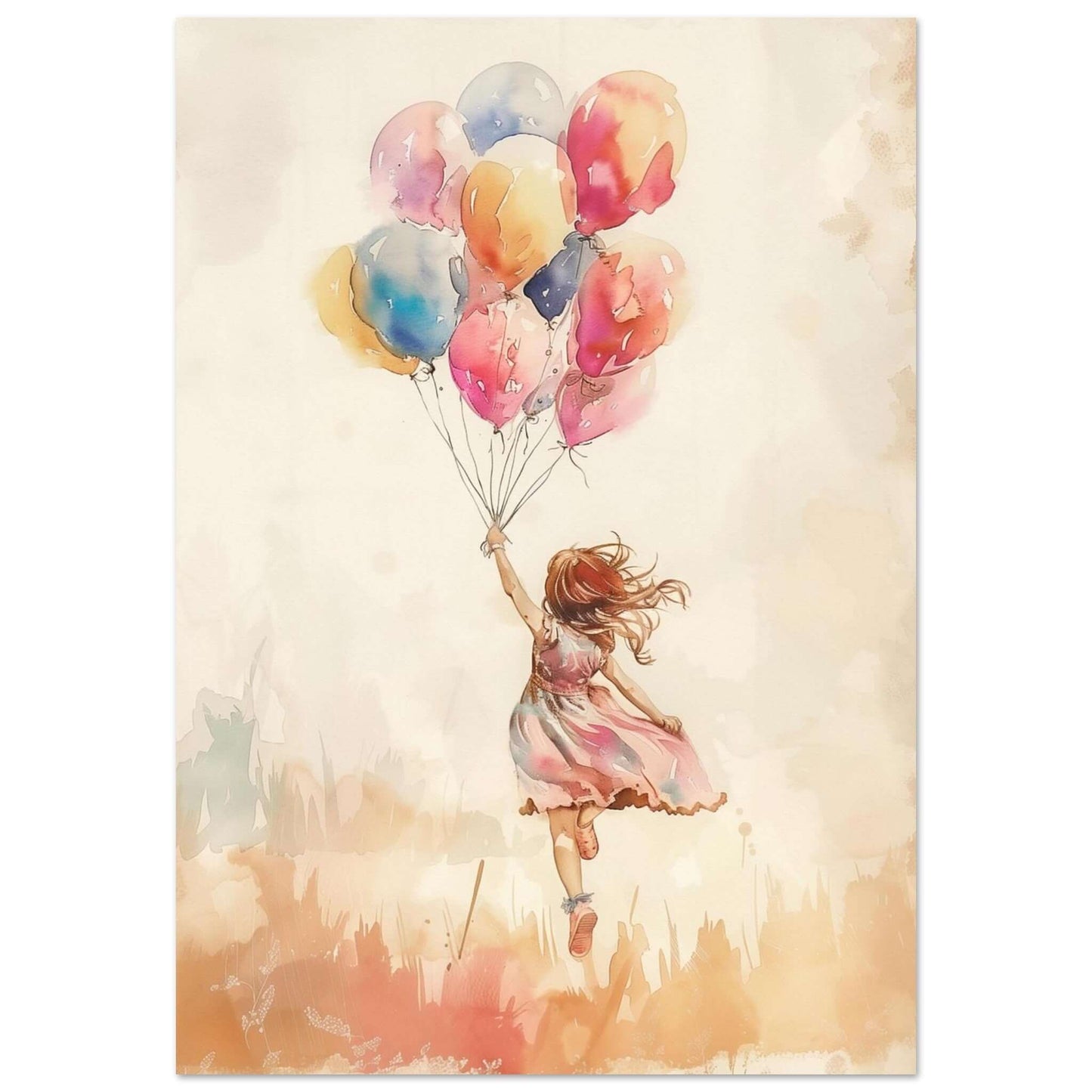 Ballongglede – KI digital oljemaling trykket på papir, lerret, aluminium, akryl og tre | KBentz.no