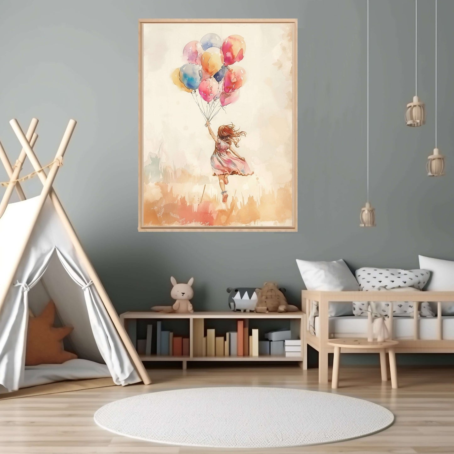 Ballongglede – KI digital oljemaling trykket på papir, lerret, aluminium, akryl og tre | KBentz.no