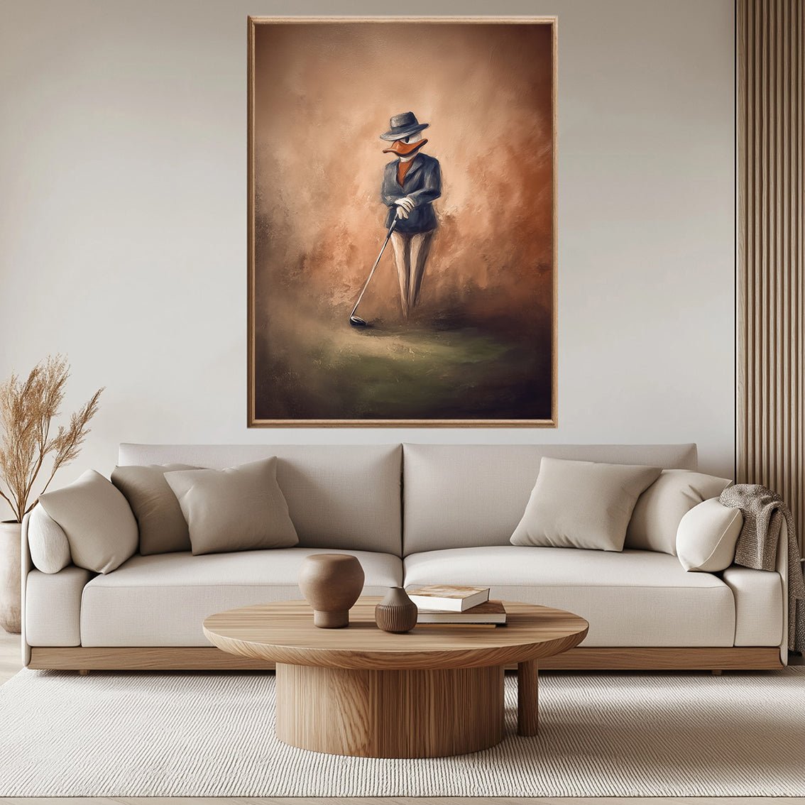 Golfer med stil – KI digital oljemaling trykket på papir, lerret, aluminium, akryl og tre | KBentz.no
