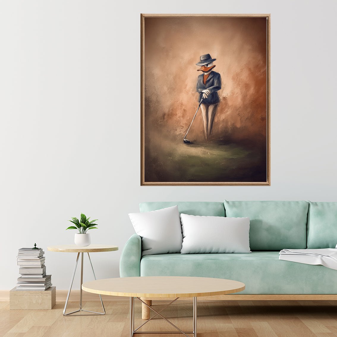 Golfer med stil – KI digital oljemaling trykket på papir, lerret, aluminium, akryl og tre | KBentz.no