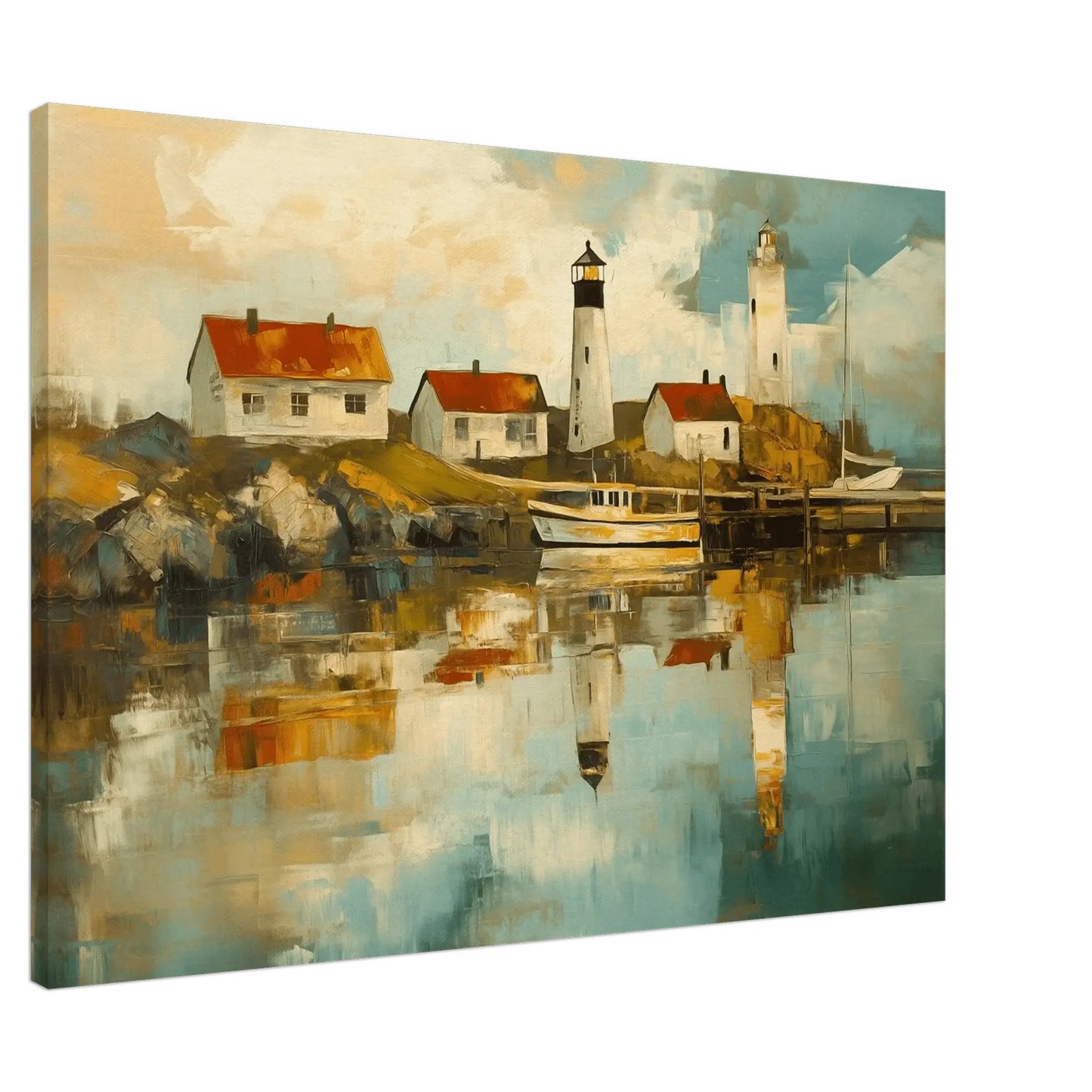 Idyll i farger – KI digital oljemaling trykket på papir, lerret, aluminium, akryl og tre | KBentz.no