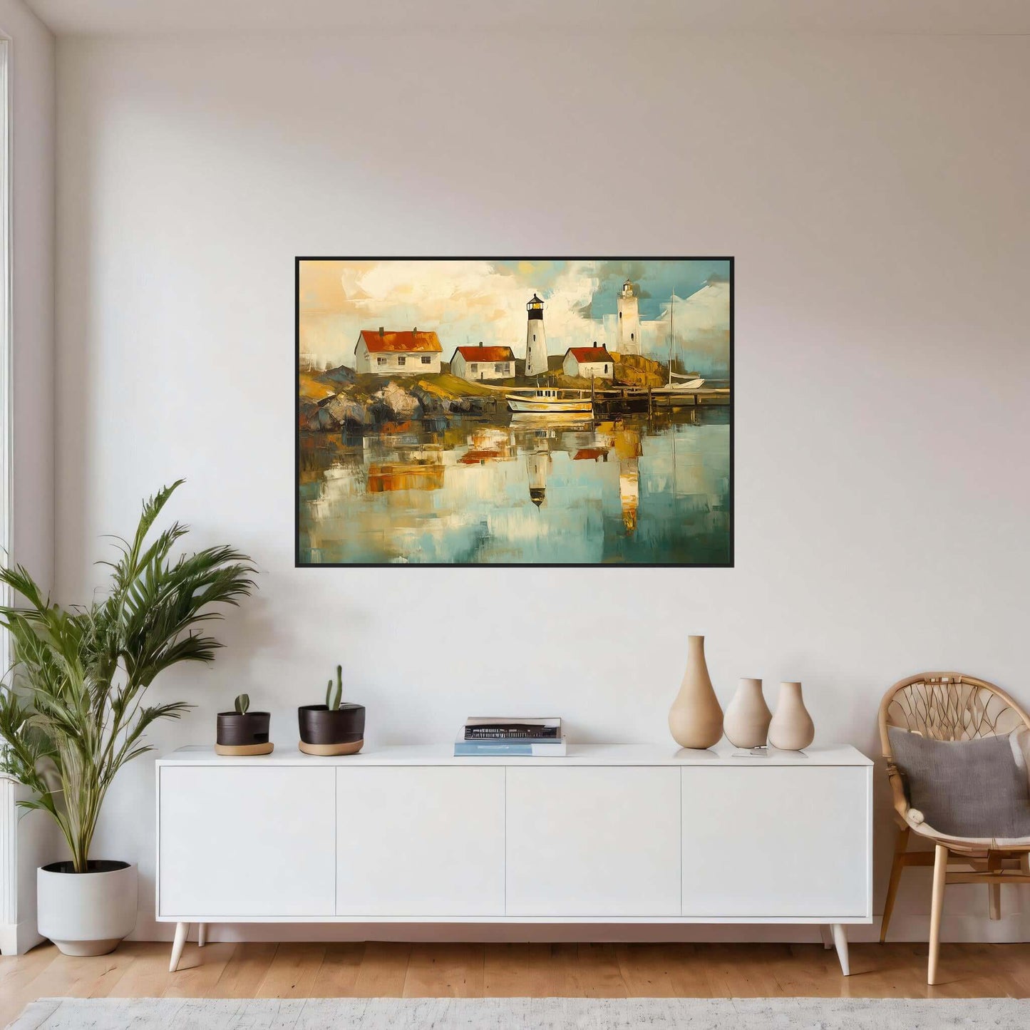 Idyll i farger – KI digital oljemaling trykket på papir, lerret, aluminium, akryl og tre | KBentz.no