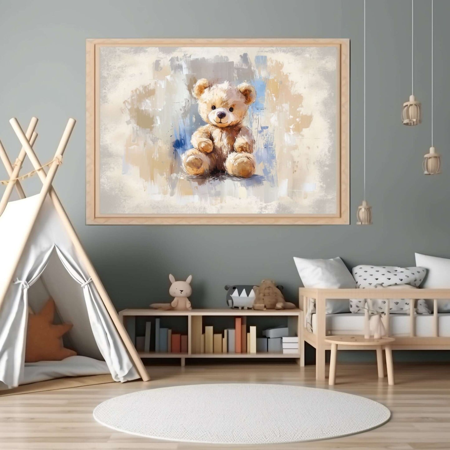 Kjærlighet i plysj – KI digital oljemaling trykket på papir, lerret, aluminium, akryl og tre | KBentz.no – AI-generert kunst i digital oljemaling, trykk på papir eller lerret