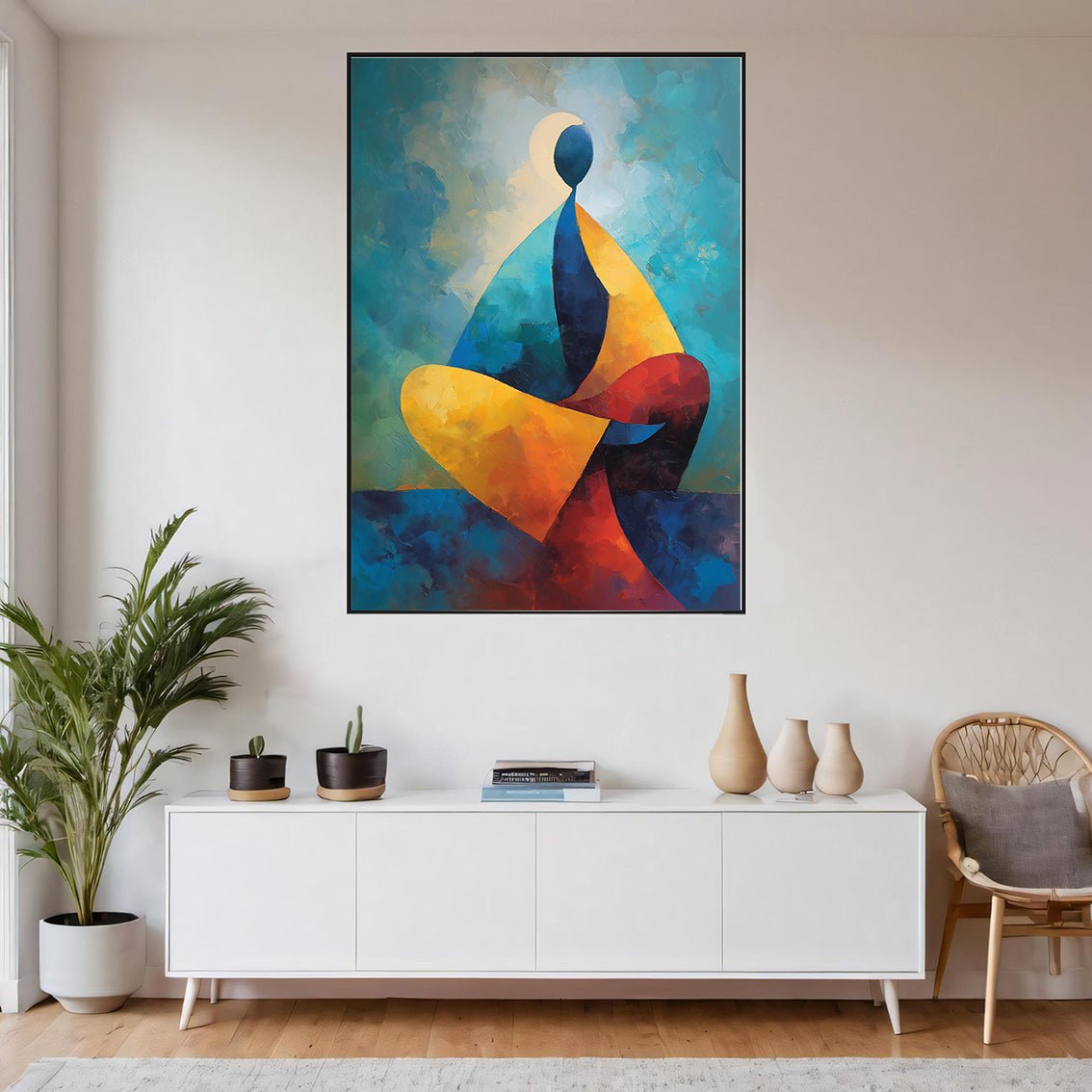 Meditasjon – KI digital oljemaling trykket på papir, lerret, aluminium, akryl og tre | KBentz.no