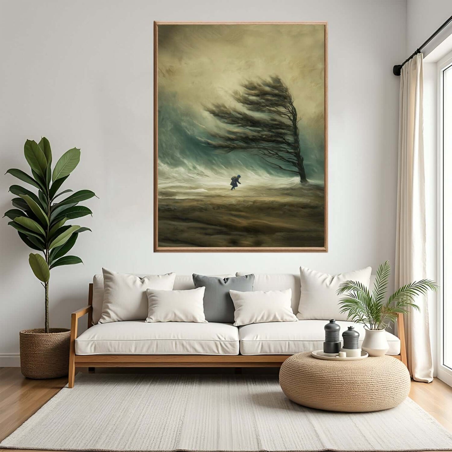 Motvind – KI digital oljemaling trykket på papir, lerret, aluminium, akryl og tre | KBentz.no