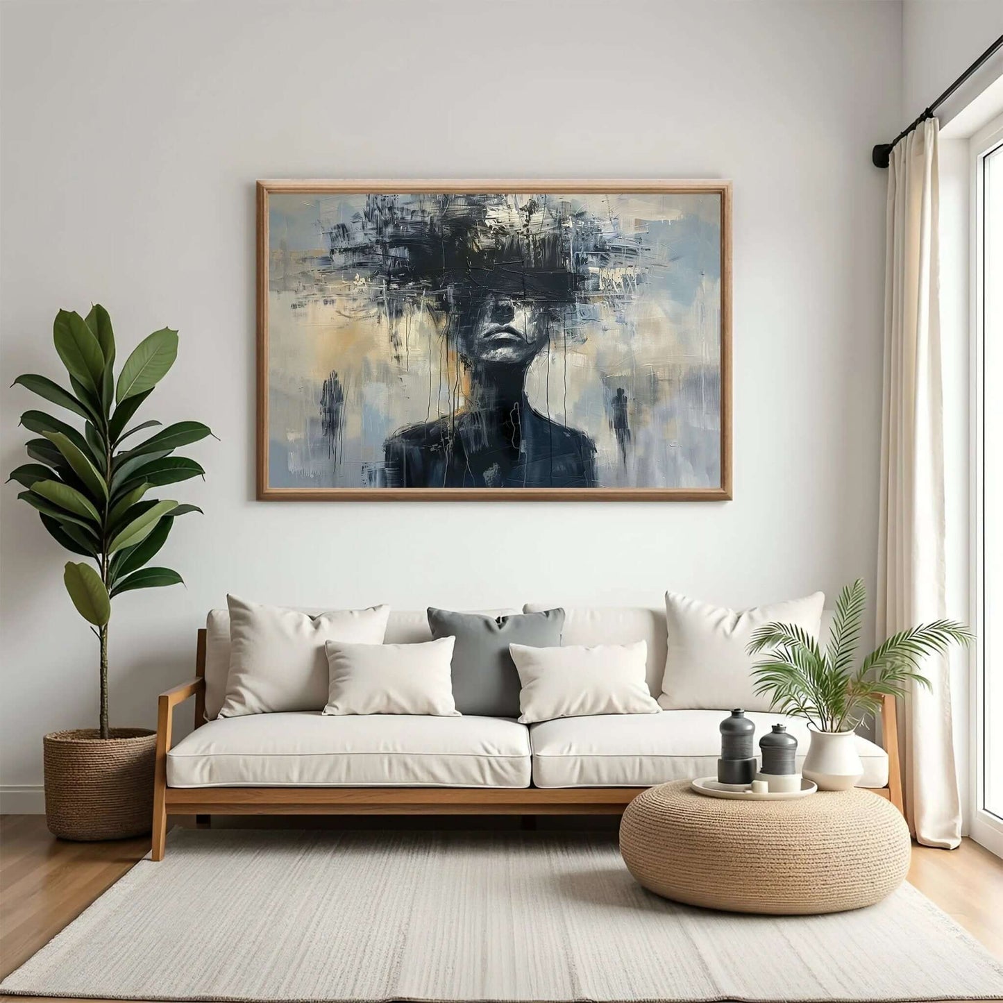 Når tankene lukker øynene - moderne digitalt maleri med oljemalingstekstur. Trykkes på papir, lerret og akryl. KBentz.no