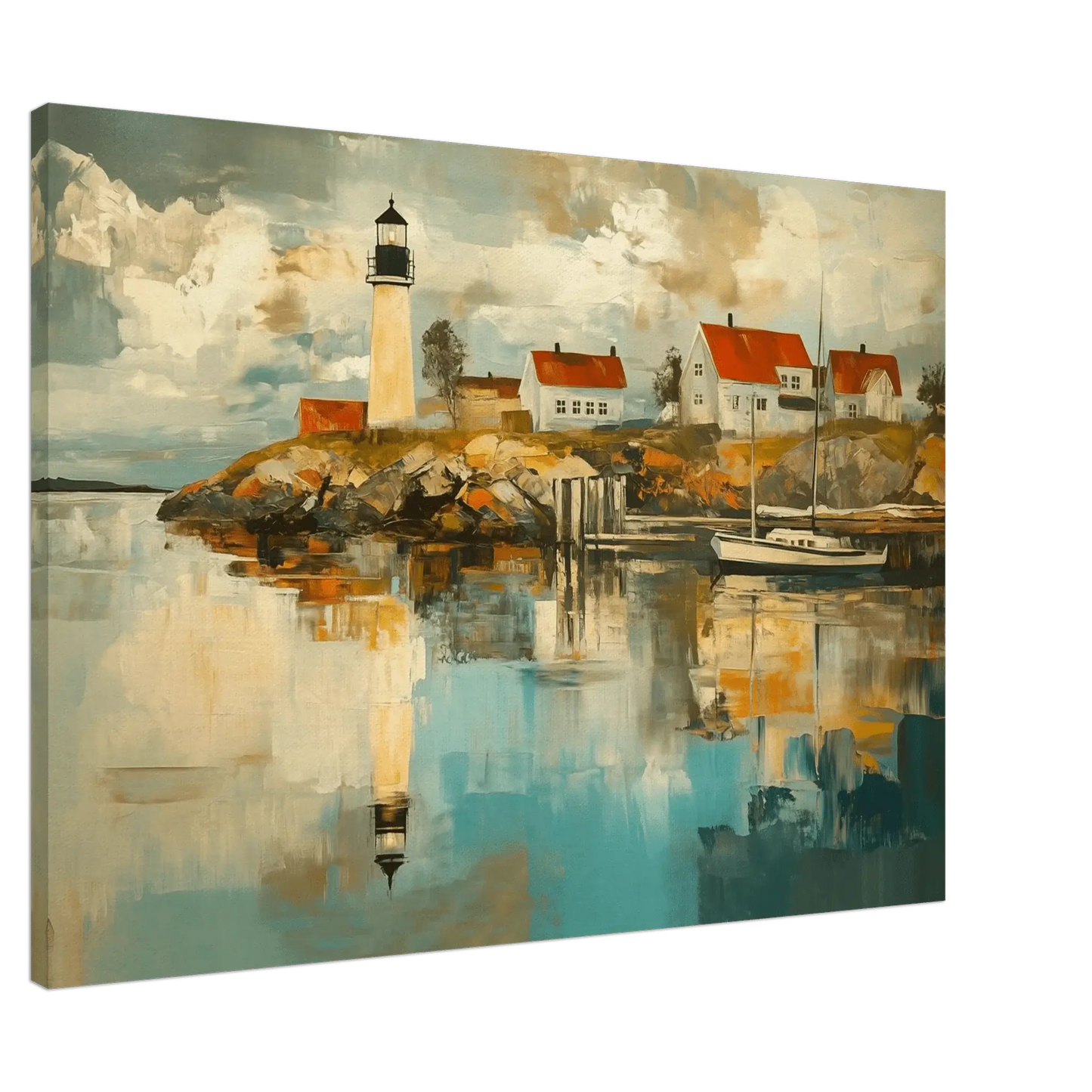 Naturens speil - moderne digitalt maleri med oljemalingstekstur. Trykkes på papir, lerret og akryl. KBentz.no