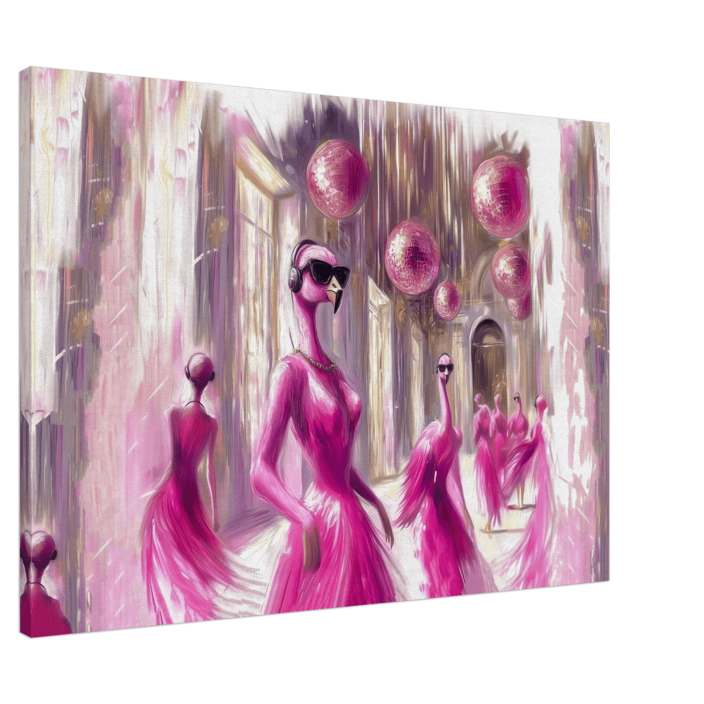 Rosa eleganse – KI digital oljemaling trykket på papir, lerret, aluminium, akryl og tre | KBentz.no