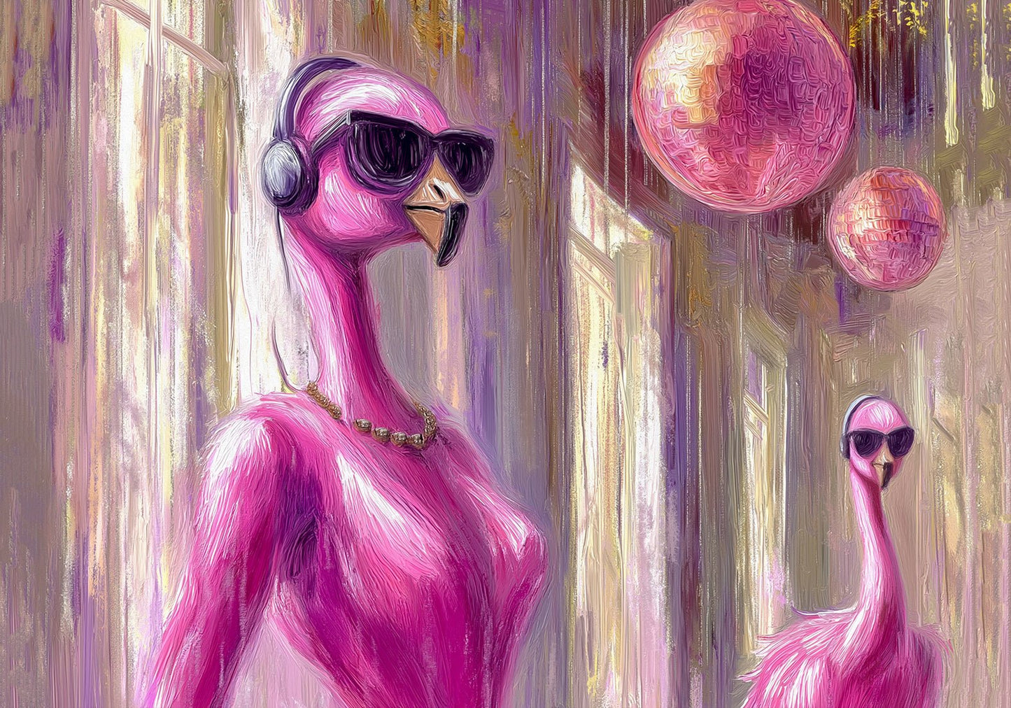 Silent Disco – KI digital oljemaling trykket på papir, lerret, aluminium, akryl og tre | KBentz.no