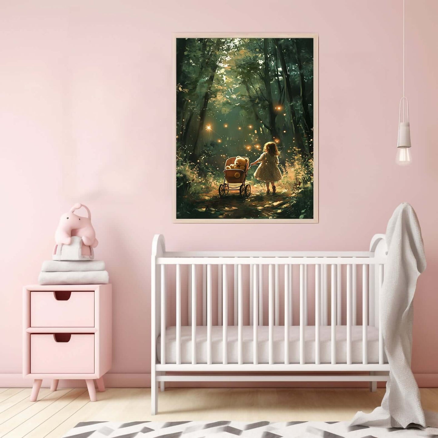 Skogstur – KI digital oljemaling trykket på papir, lerret, aluminium, akryl og tre | KBentz.no