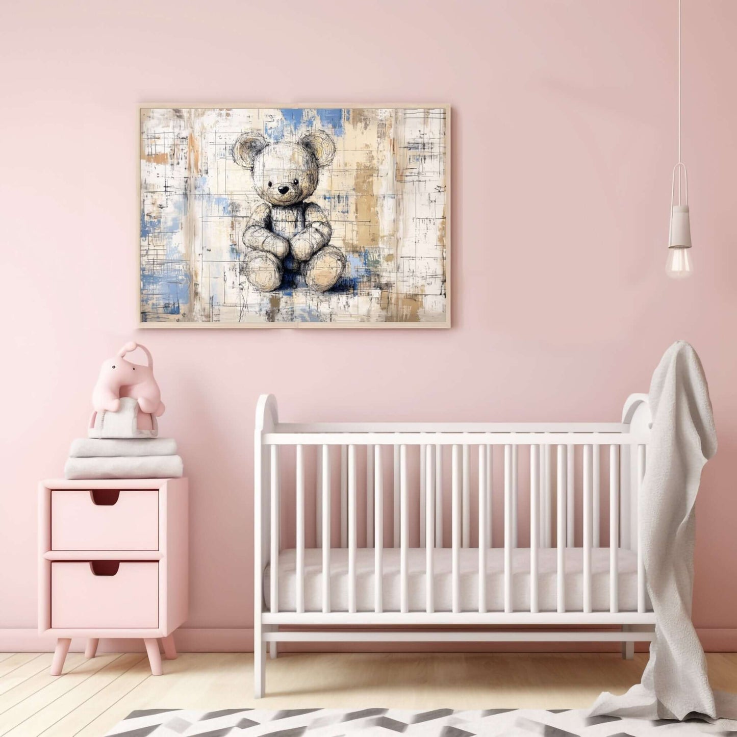 Slitt men elsket - Barnerom - moderne digitalt maleri med oljemalingstekstur. Trykkes på papir, lerret og akryl. KBentz.no