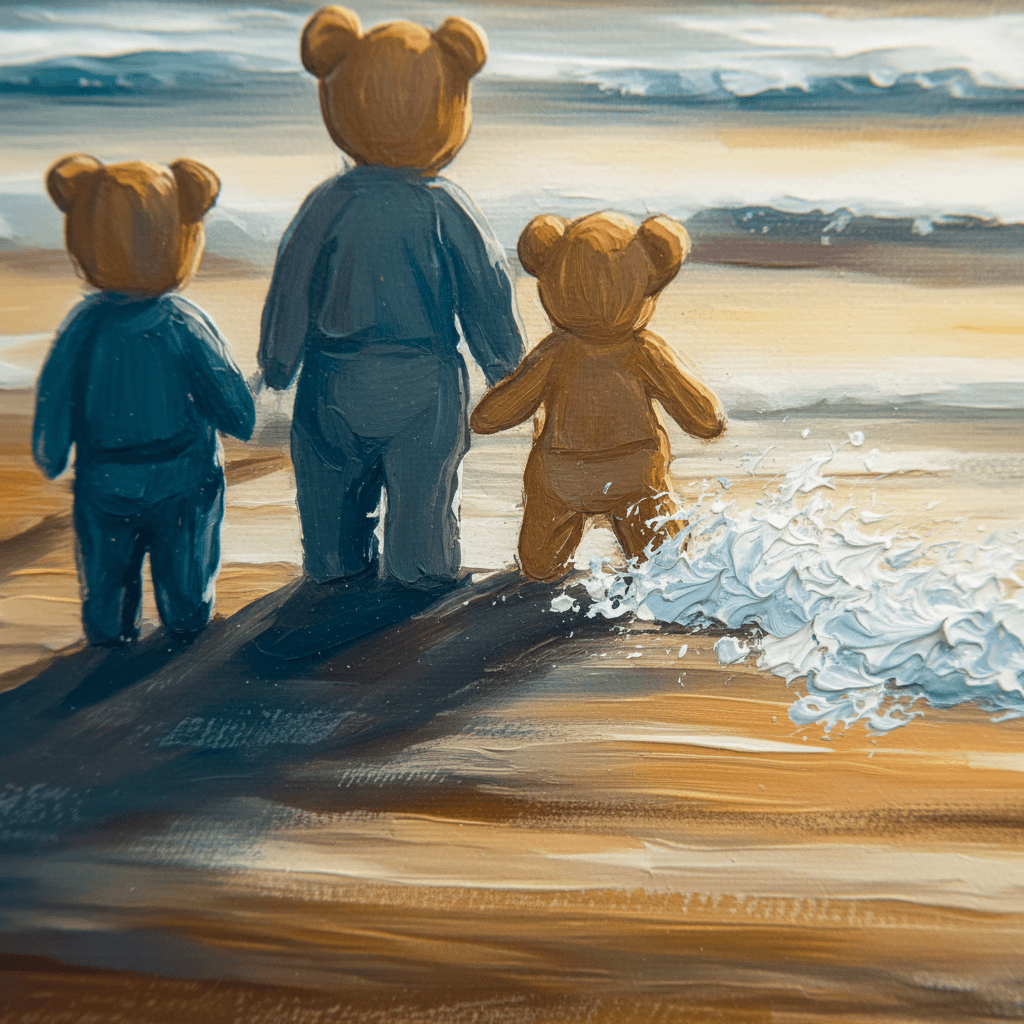 Solnedgangens ro – KI digital oljemaling trykket på papir, lerret, aluminium, akryl og tre | KBentz.no