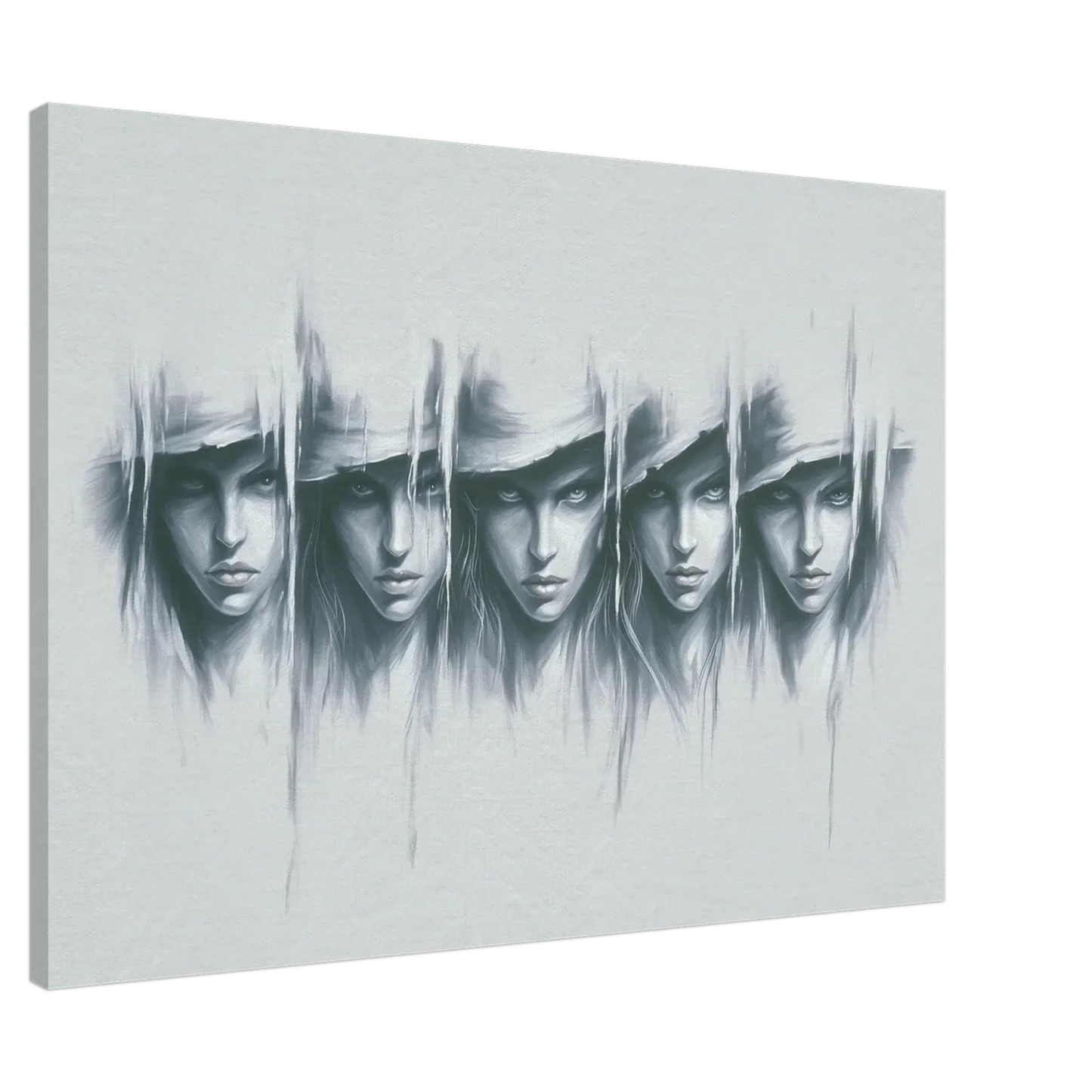 Speilbildet av Fem - moderne digitalt maleri med oljemalingstekstur. Trykkes på papir, lerret og akryl. KBentz.no