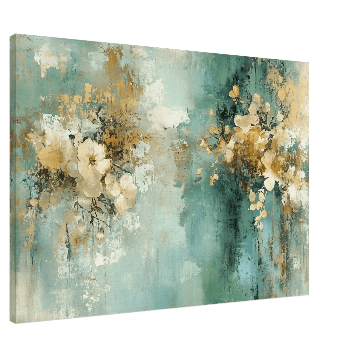 Stille blomstring – KI digital oljemaling trykket på papir, lerret, aluminium, akryl og tre | KBentz.no