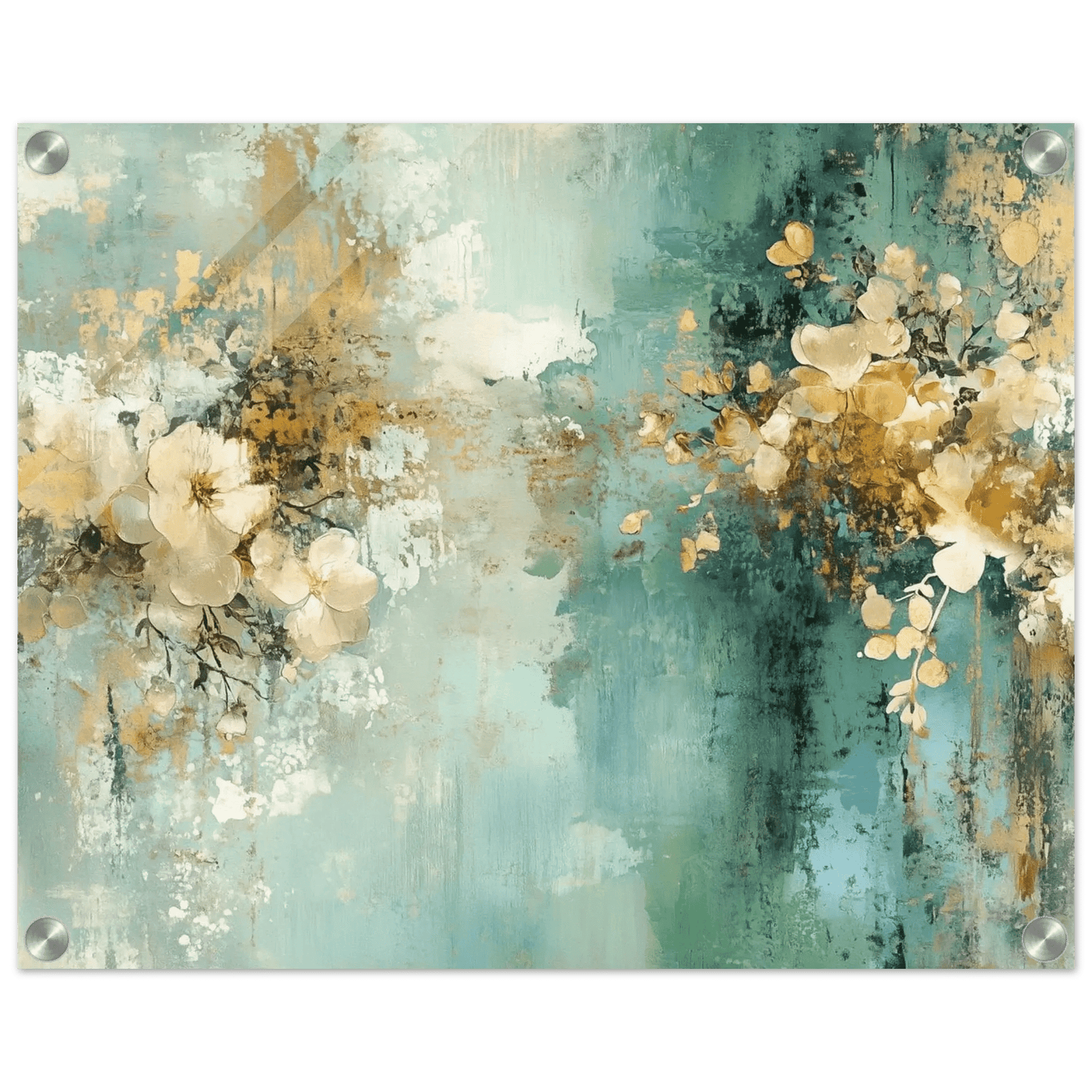 Stille blomstring – KI digital oljemaling trykket på papir, lerret, aluminium, akryl og tre | KBentz.no