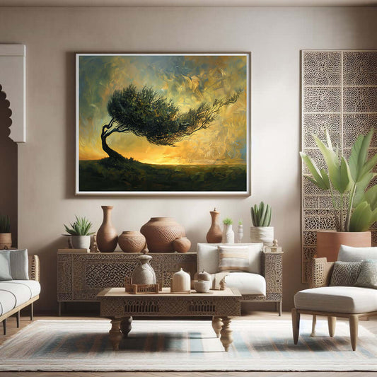 Treets Indre Kraft – KI digital oljemaling trykket på papir, lerret, aluminium, akryl og tre | KBentz.no