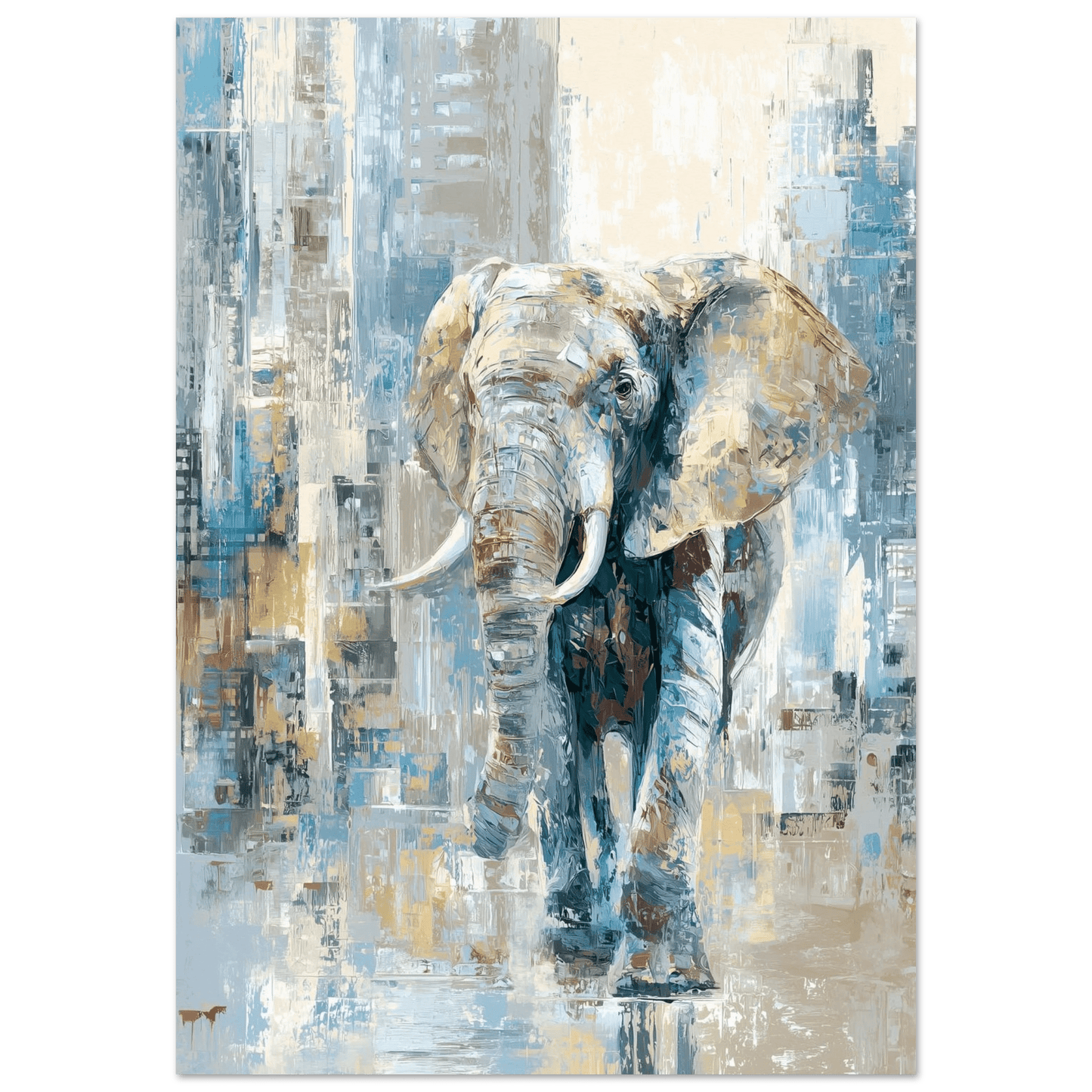 Urban Elefant – KI digital oljemaling trykket på papir, lerret, aluminium, akryl og tre | KBentz.no