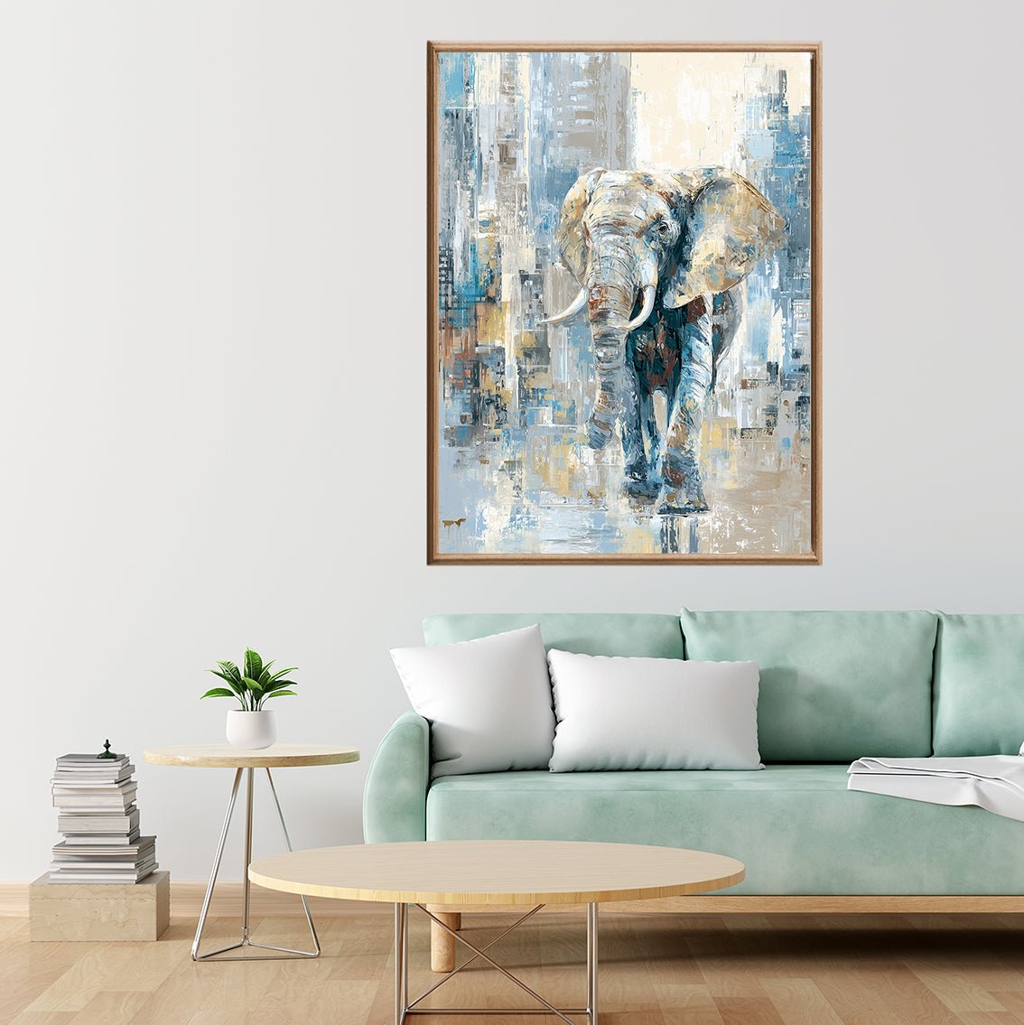 Urban Elefant – KI digital oljemaling trykket på papir, lerret, aluminium, akryl og tre | KBentz.no