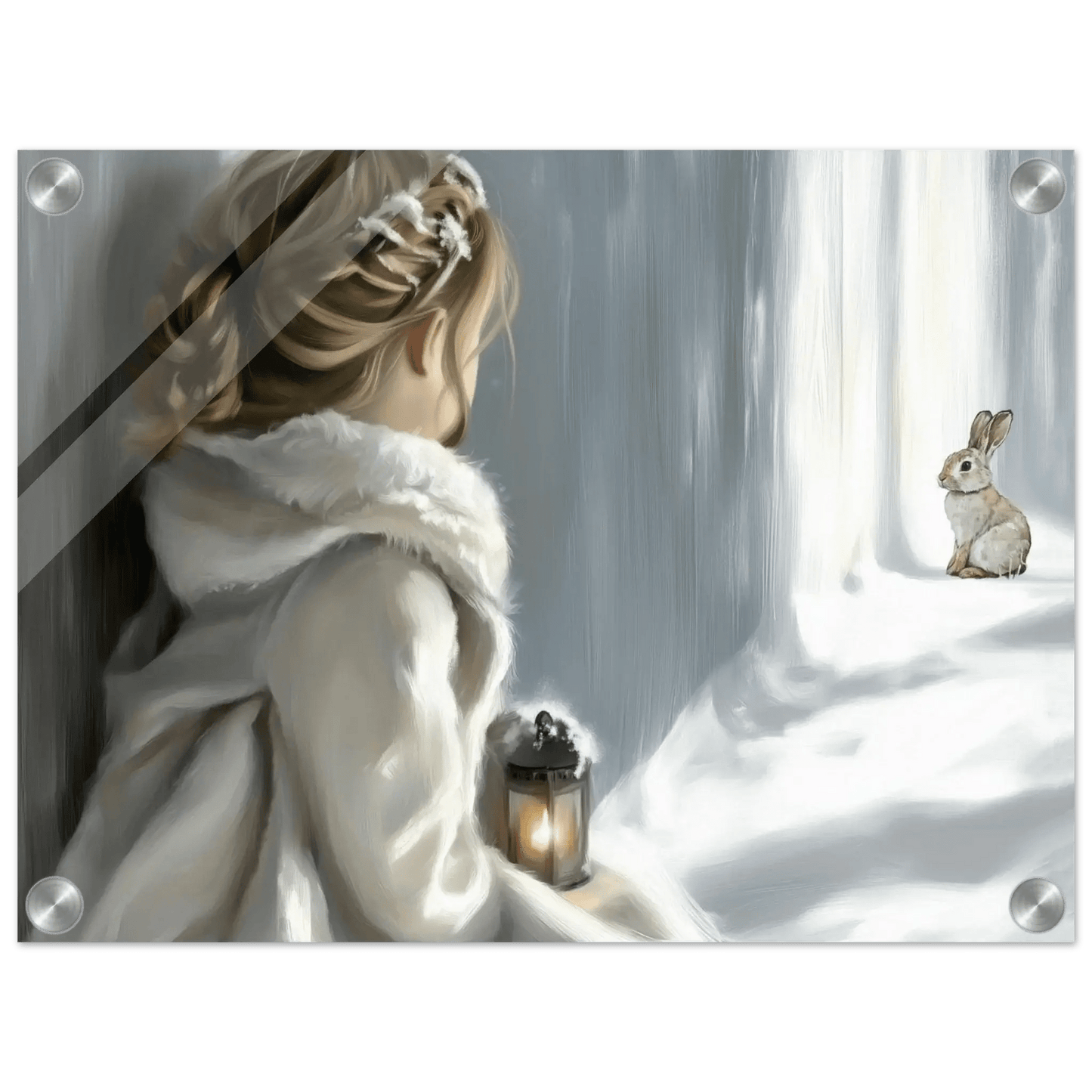 Vintermøte – KI digital oljemaling trykket på papir, lerret, aluminium, akryl og tre | KBentz.no