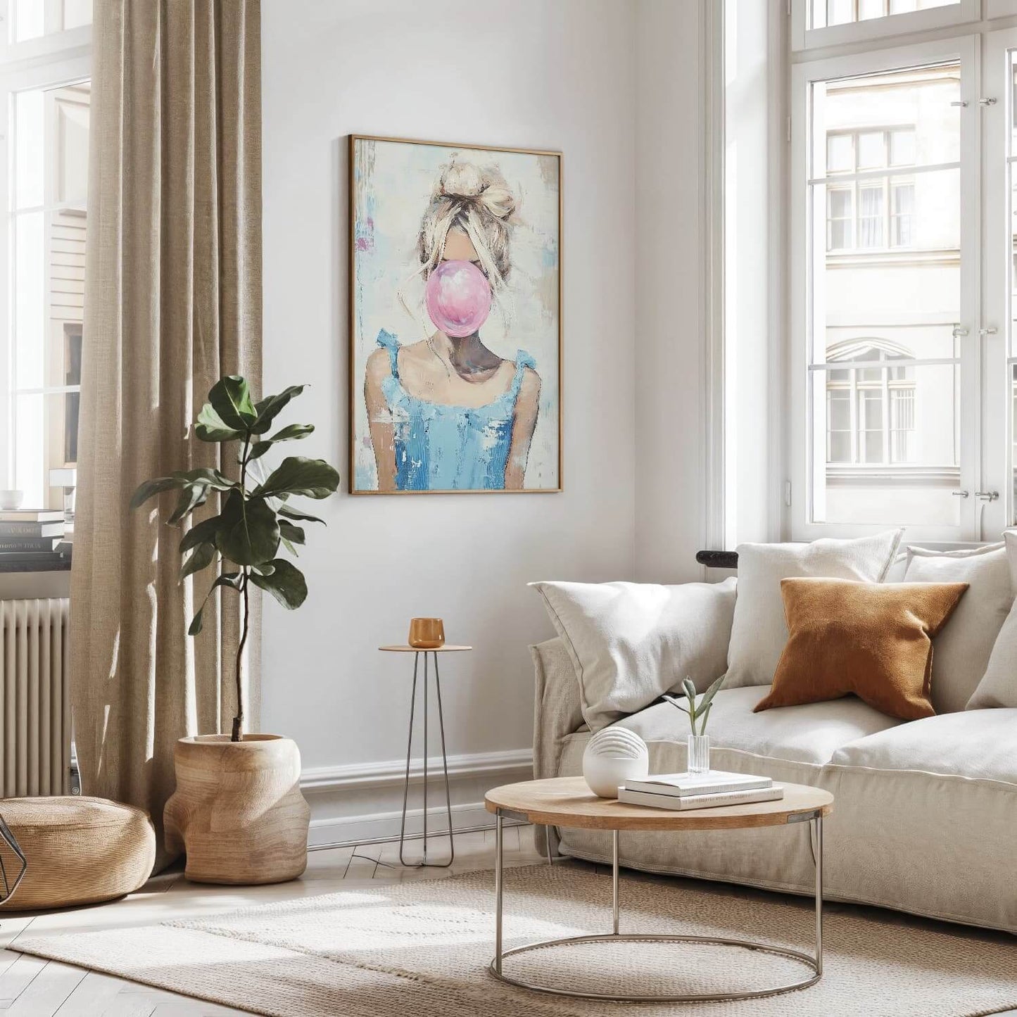 Bak boblen - moderne digitalt maleri med oljemalingstekstur. Trykkes på papir, lerret og akryl. KBentz.no