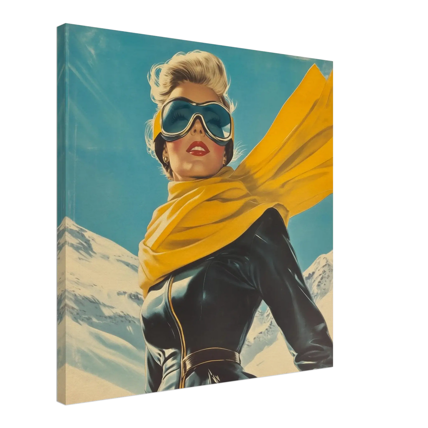 Frost og Eleganse – Skimmer, digitalt maleri med oljemalingstekstur, KI-kunst på papir og lerret av KBentz