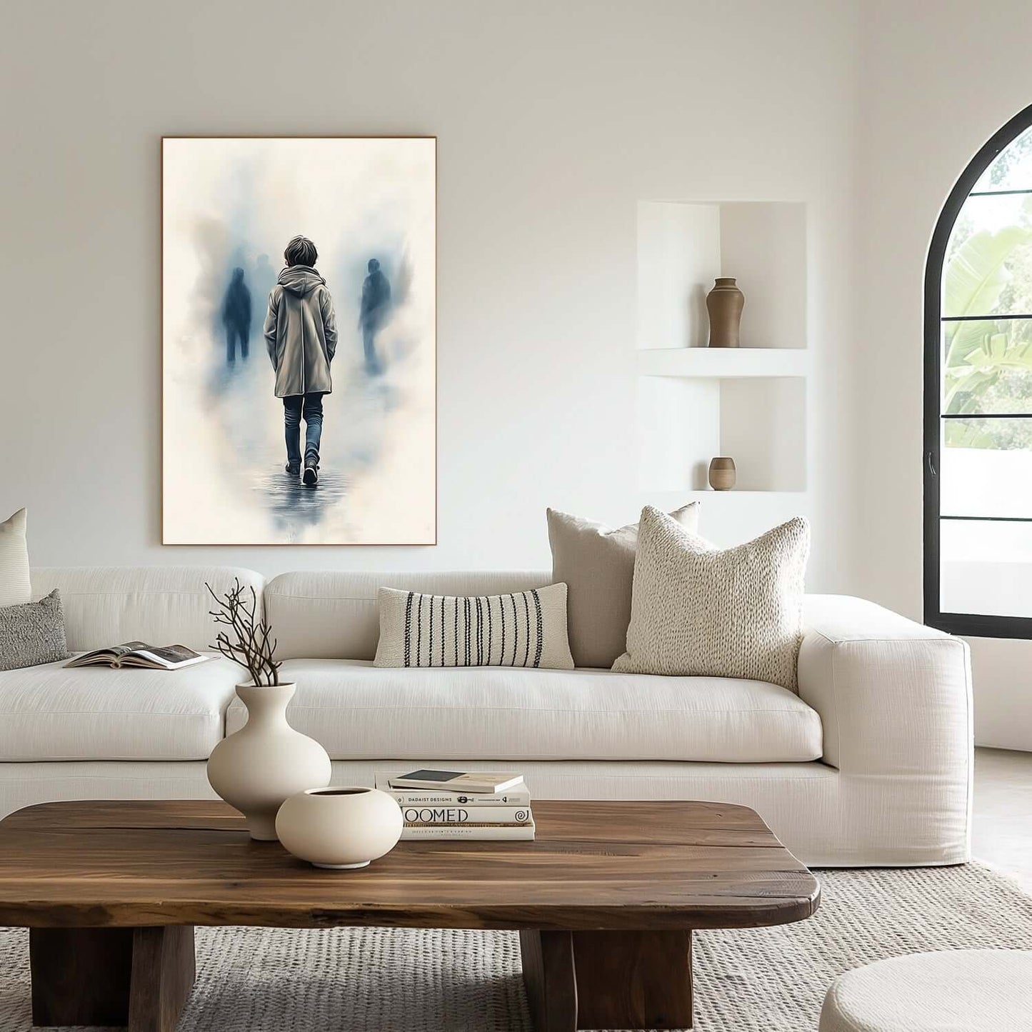 Et steg mot vennskap - moderne digitalt maleri med oljemalingstekstur. Trykkes på papir, lerret og akryl. KBentz.no