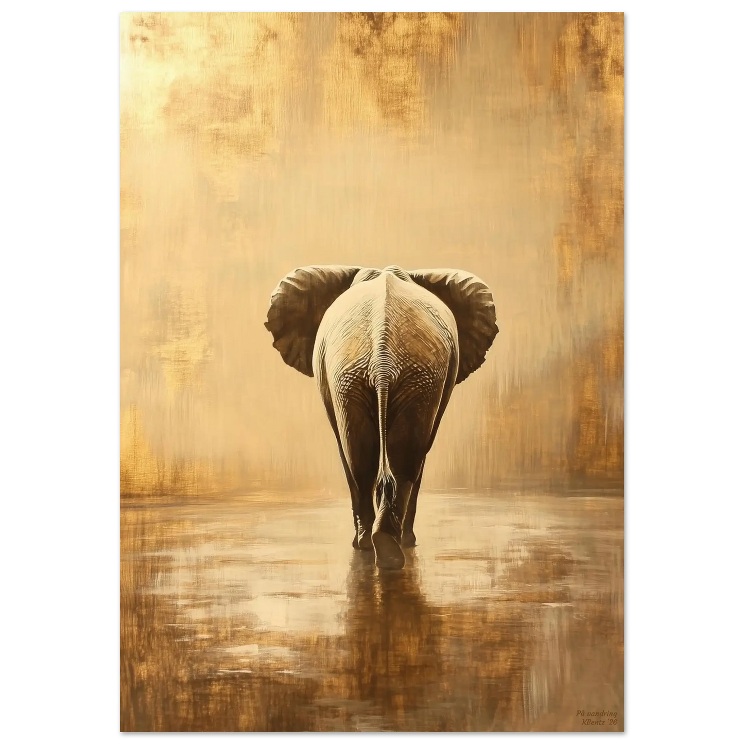 På vandring - moderne digitalt maleri med oljemalingstekstur. Trykkes på papir, lerret og akryl. KBentz.no