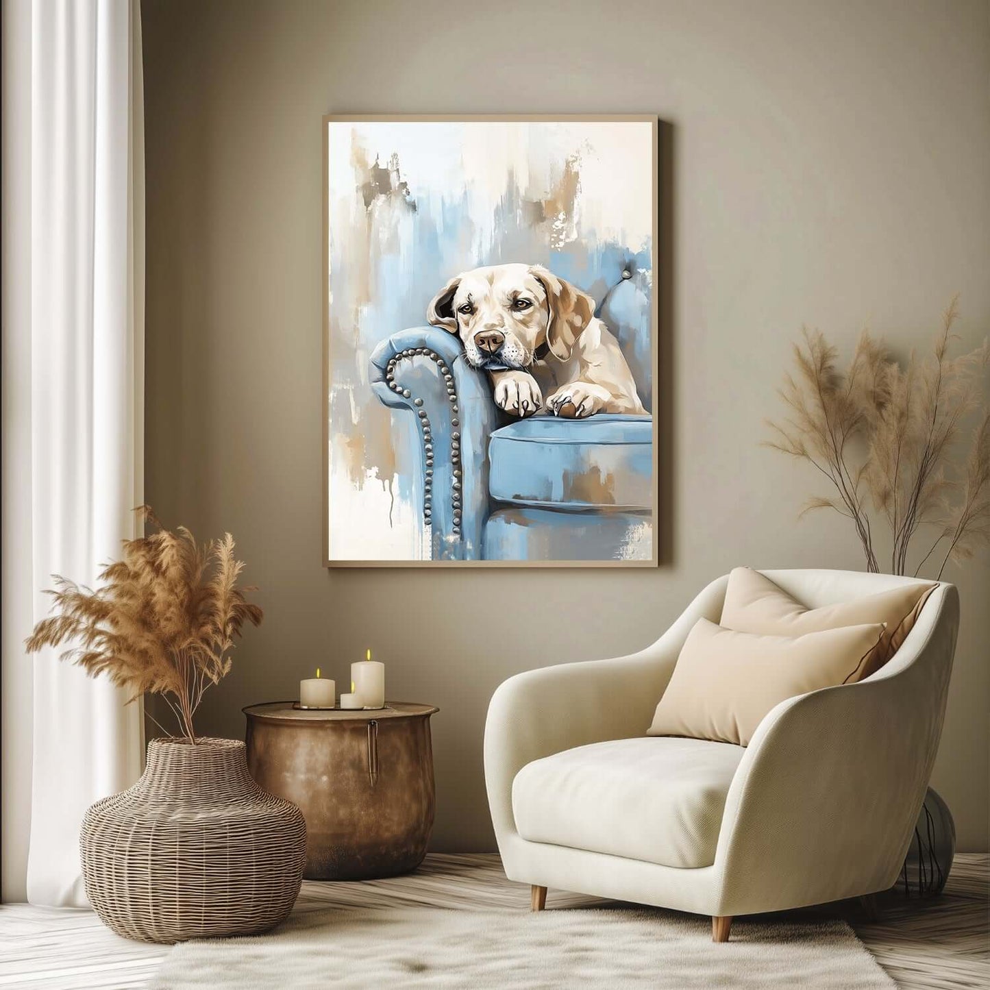 Venter tålmodig - moderne digitalt maleri med oljemalingstekstur. Trykkes på papir, lerret og akryl. KBentz.no