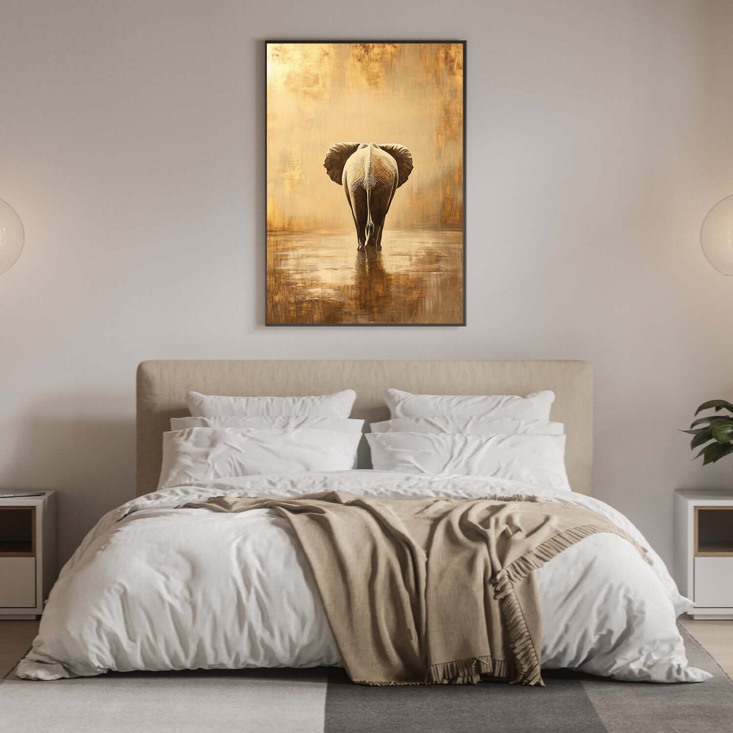 På vandring - moderne digitalt maleri med oljemalingstekstur. Trykkes på papir, lerret og akryl. KBentz.no