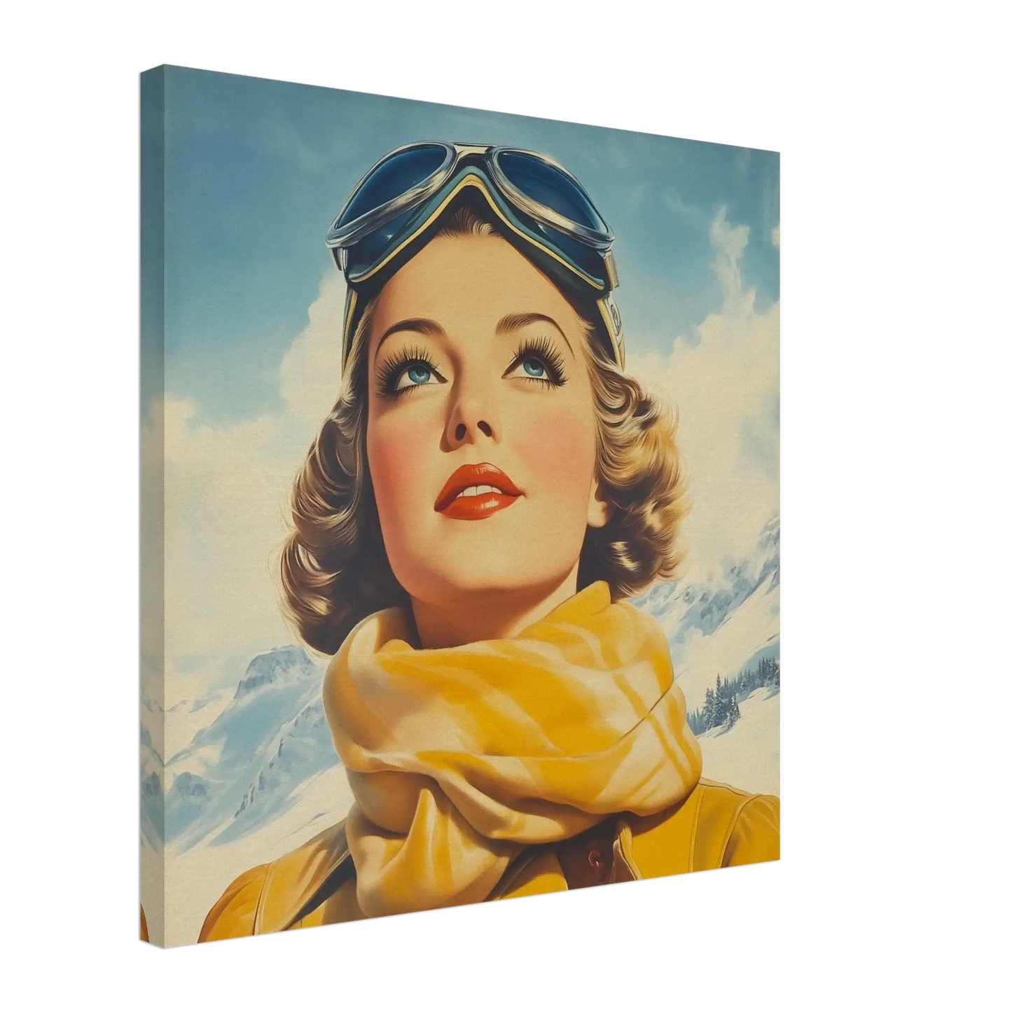 Frost og Eleganse – sol, digitalt maleri med oljemalingstekstur, KI-kunst på papir og lerret av KBentz