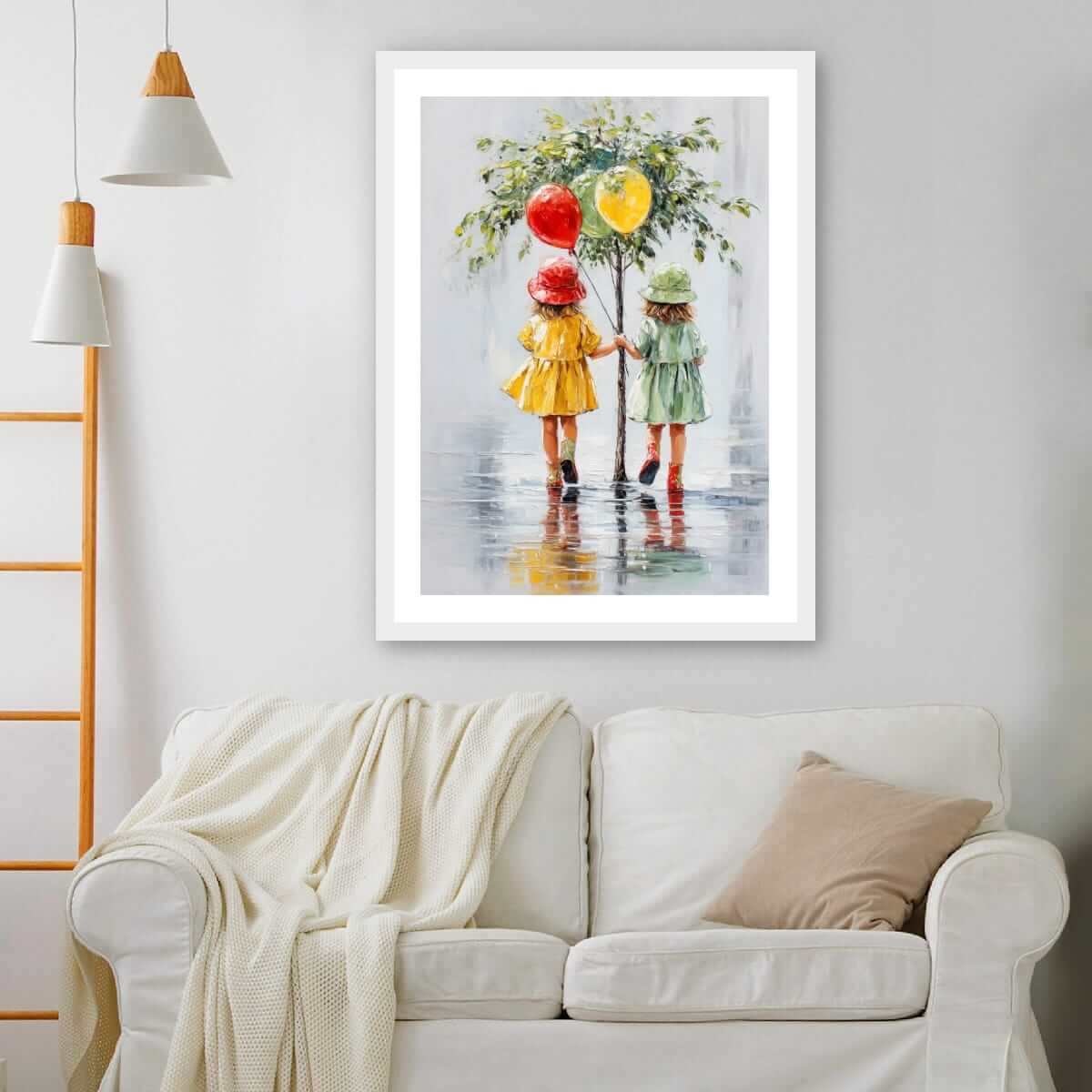 Ballongjentene - moderne digitalt maleri med oljemalingstekstur. Trykkes på papir, lerret og akryl. KBentz.no