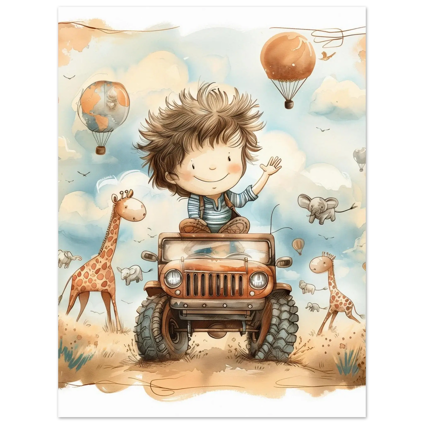 Gutt og Jeep - KBentz.no – moderne veggkunst | KBentz.no