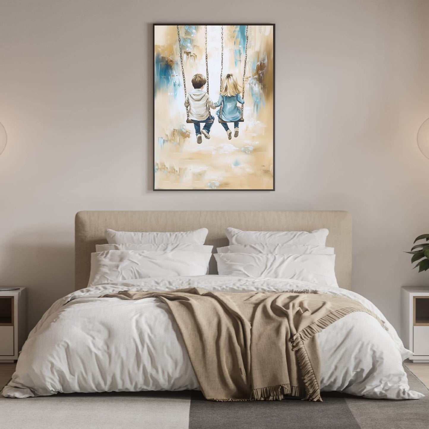 Et bånd i bevegelse - moderne digitalt maleri med oljemalingstekstur. Trykkes på papir, lerret og akryl. KBentz.no