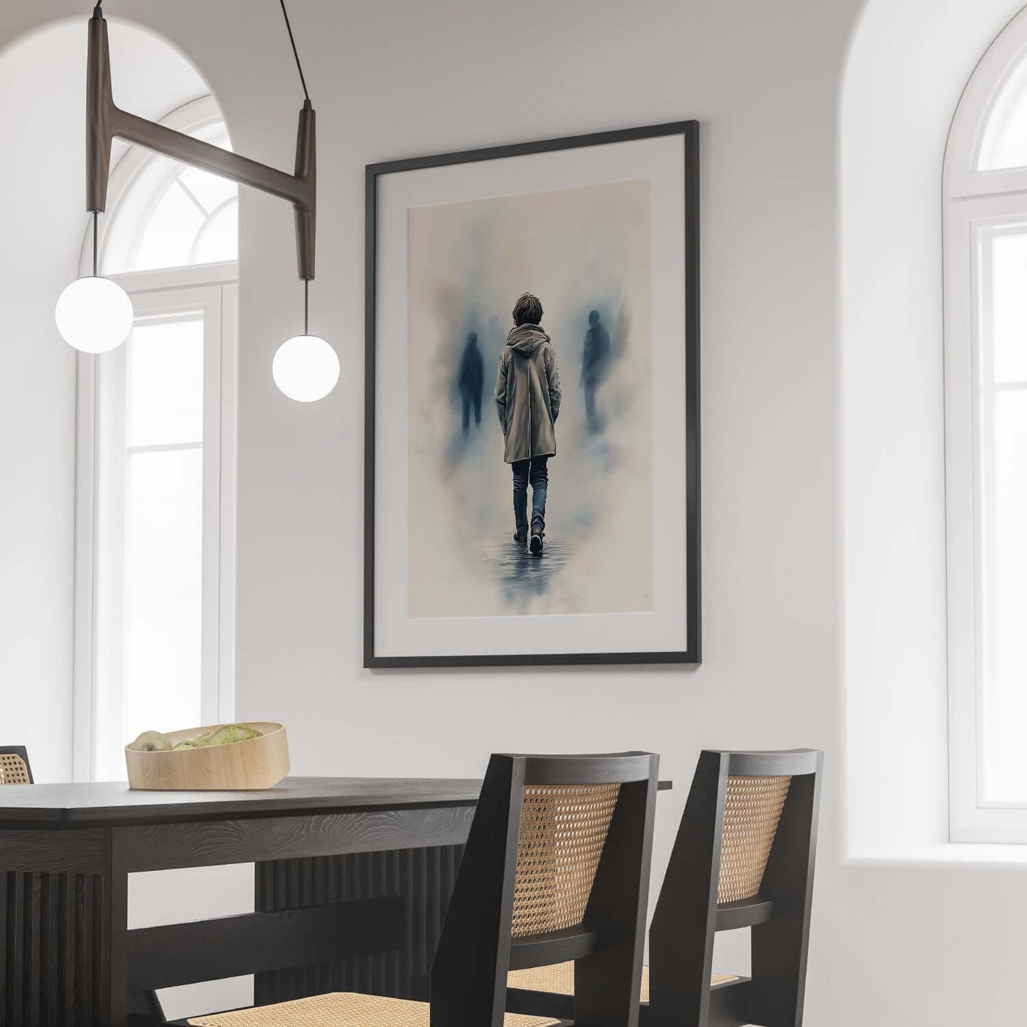 Et steg mot vennskap - moderne digitalt maleri med oljemalingstekstur. Trykkes på papir, lerret og akryl. KBentz.no