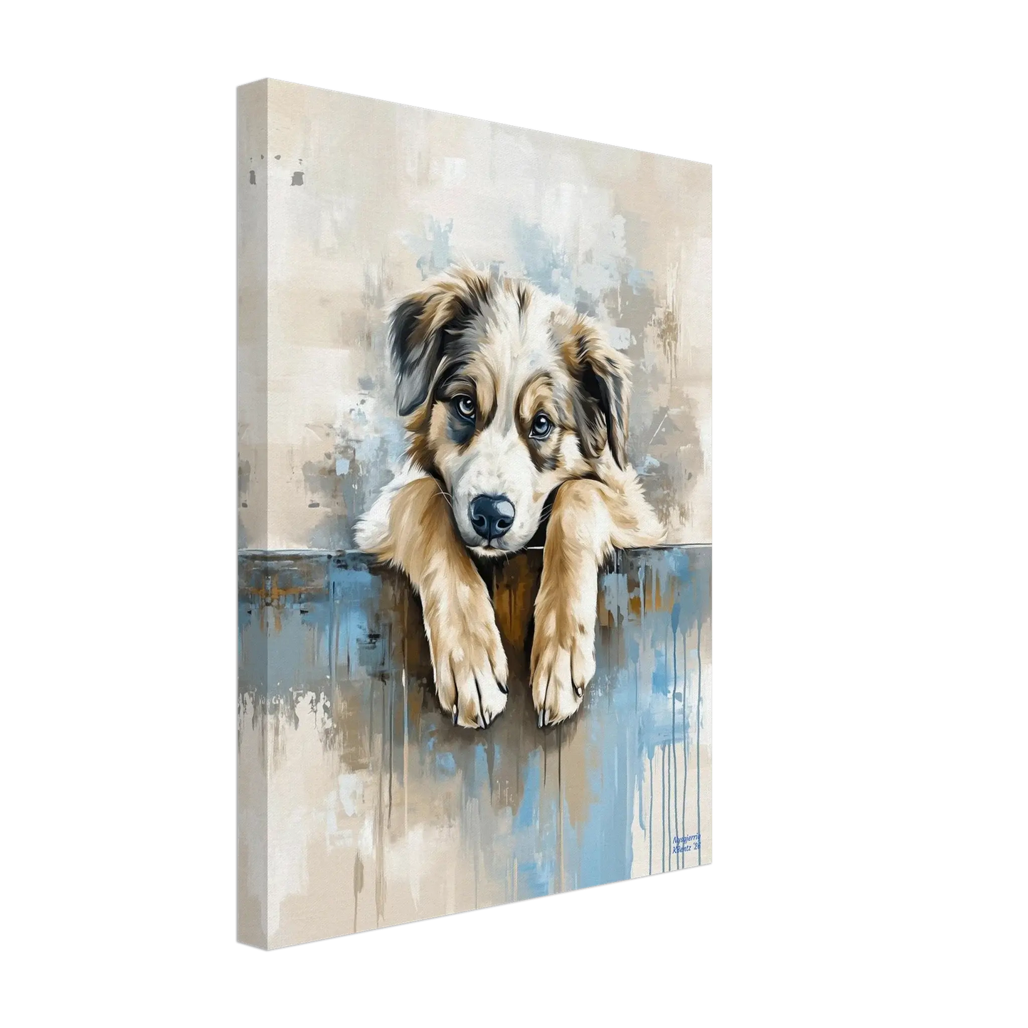 Nysgjerrig - moderne digitalt maleri med oljemalingstekstur. Trykkes på papir, lerret og akryl. KBentz.no