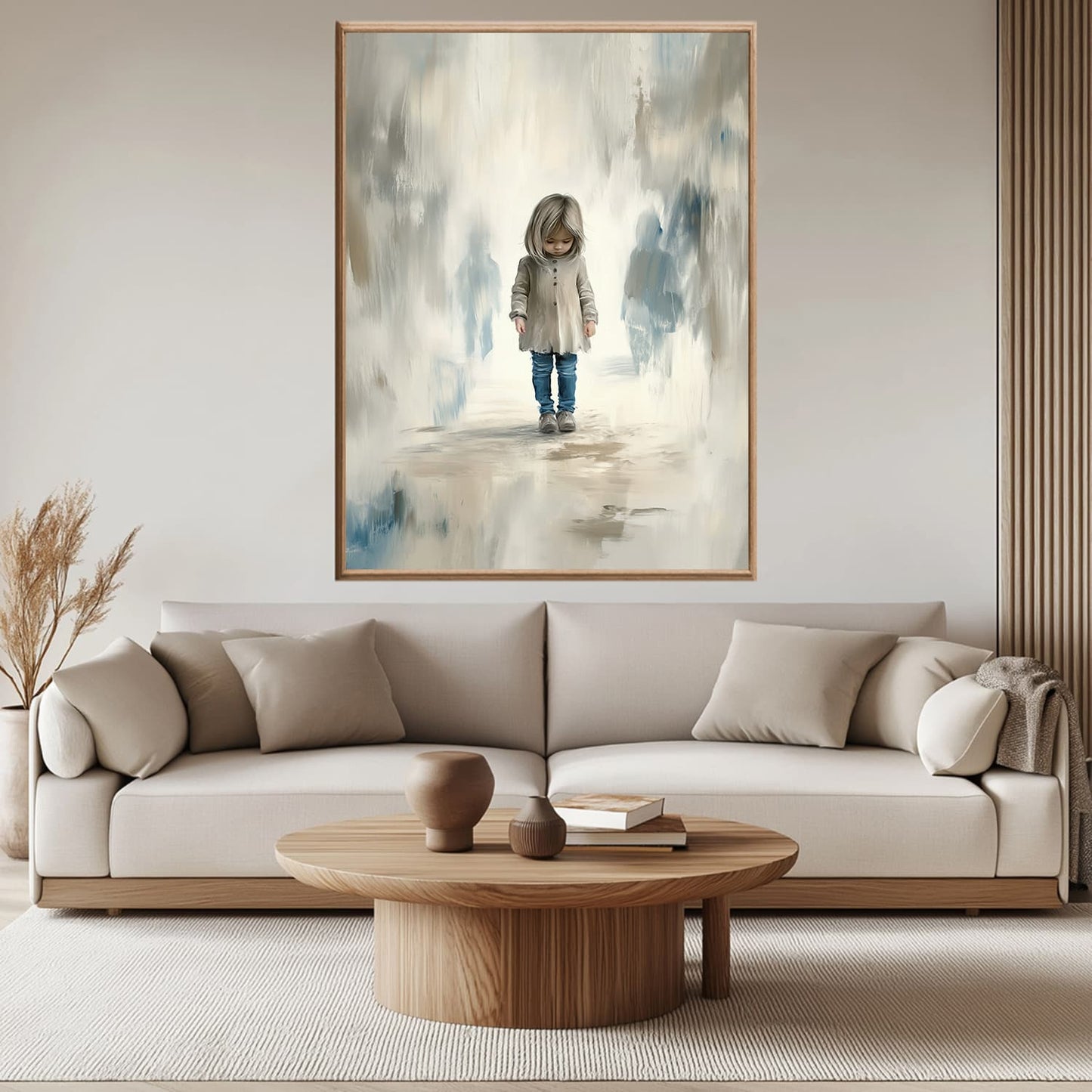 Alene - men modig - moderne digitalt maleri med oljemalingstekstur. Trykkes på papir, lerret og akryl. KBentz.no