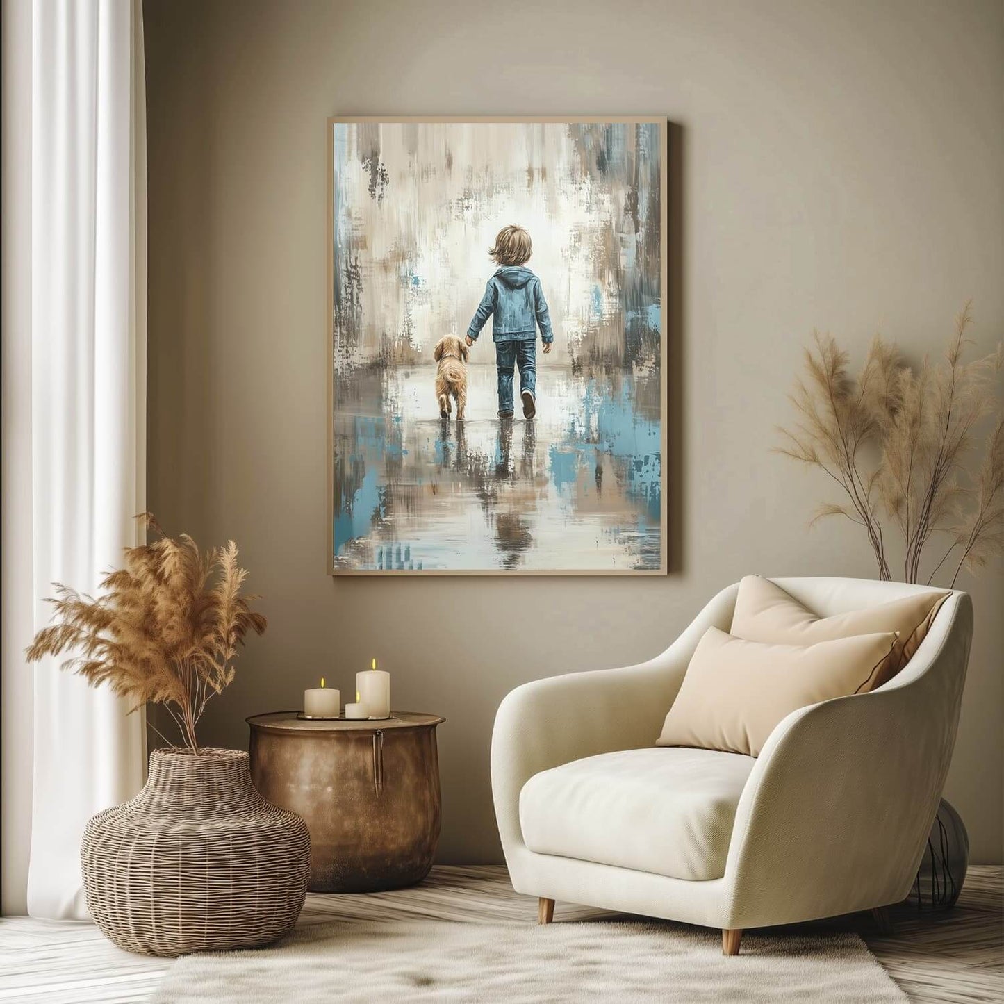 Alltid sammen - moderne digitalt maleri med oljemalingstekstur. Trykkes på papir, lerret og akryl. KBentz.no