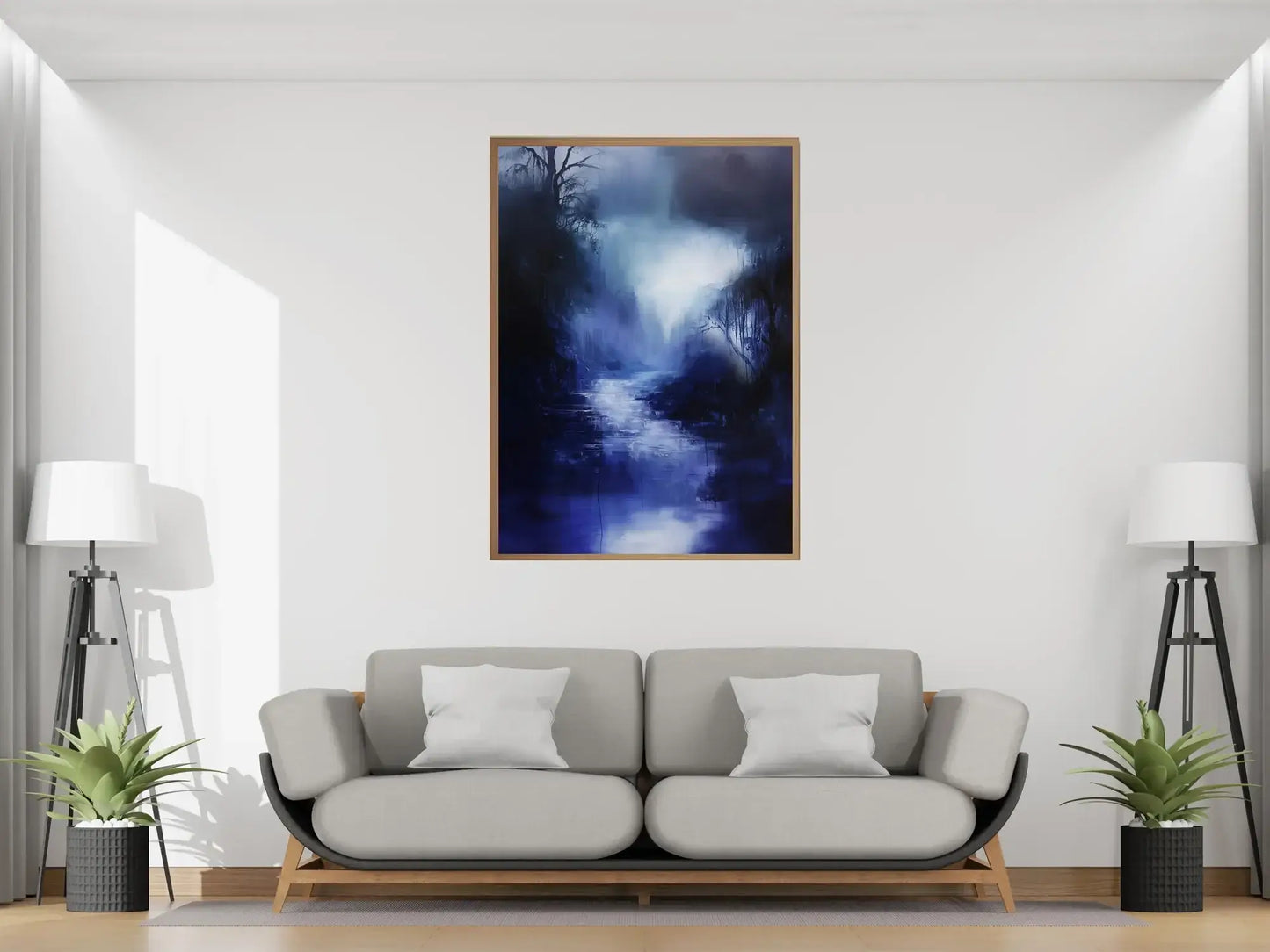 Blå time – moderne veggkunst | KBentz.no