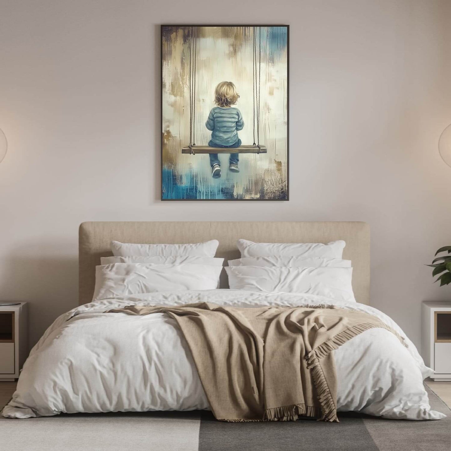 Et stille øyeblikk - moderne digitalt maleri med oljemalingstekstur. Trykkes på papir, lerret og akryl. KBentz.no