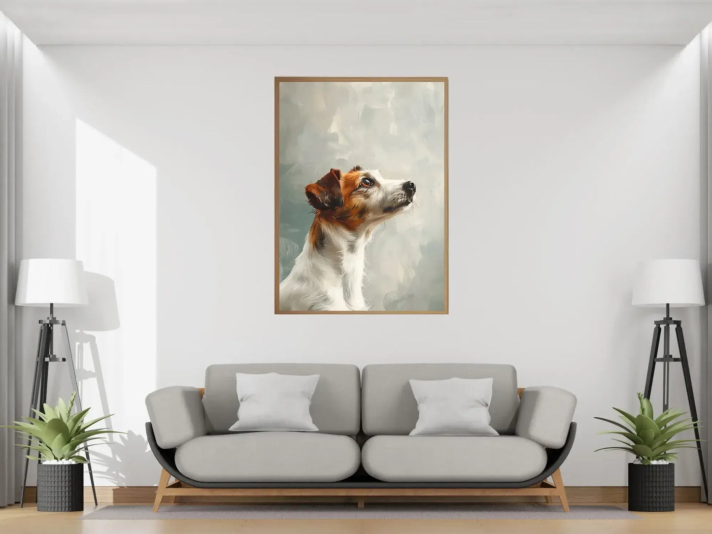 Håpefull hund – moderne veggkunst | KBentz.no