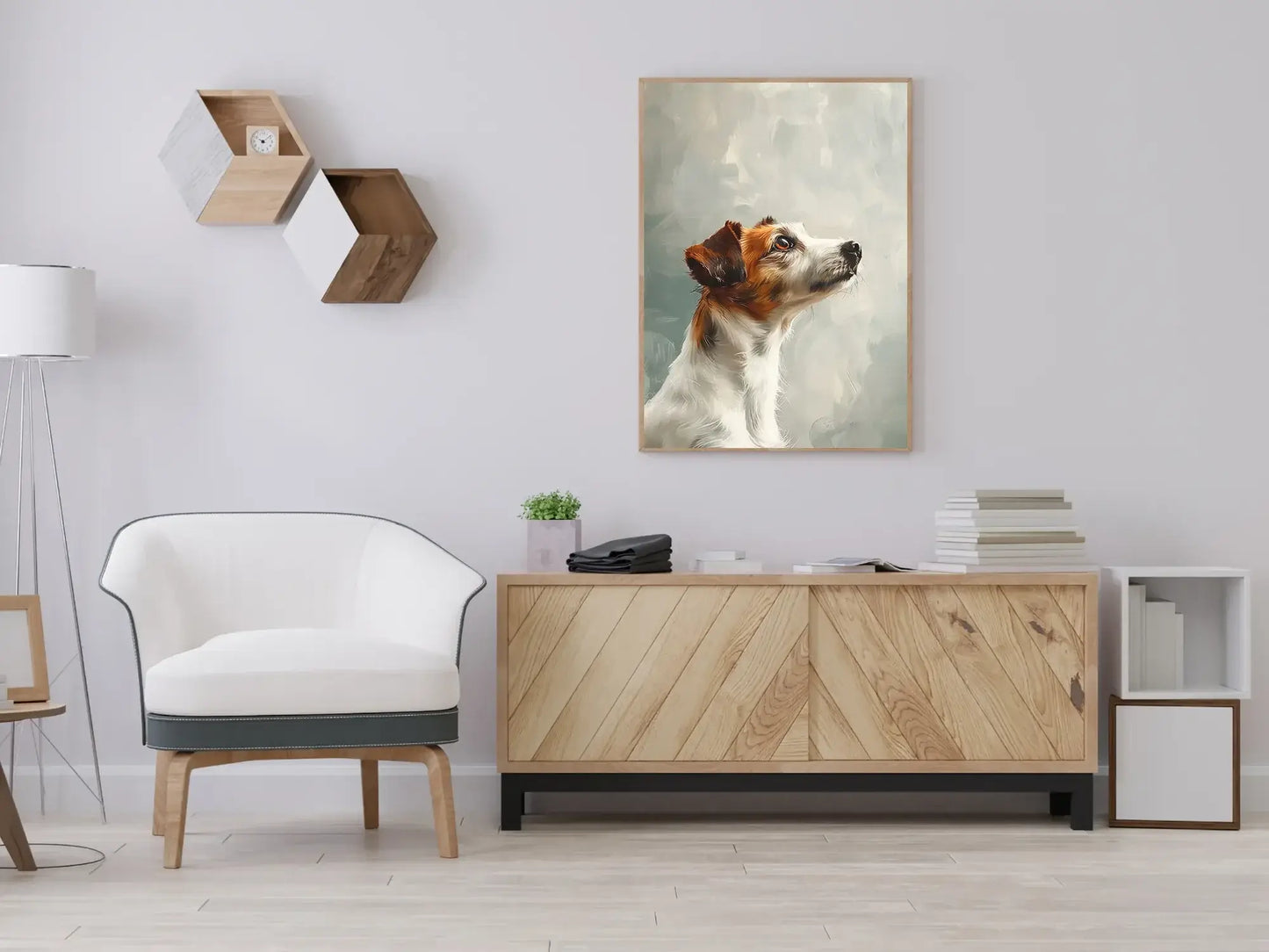 Håpefull hund – moderne veggkunst | KBentz.no
