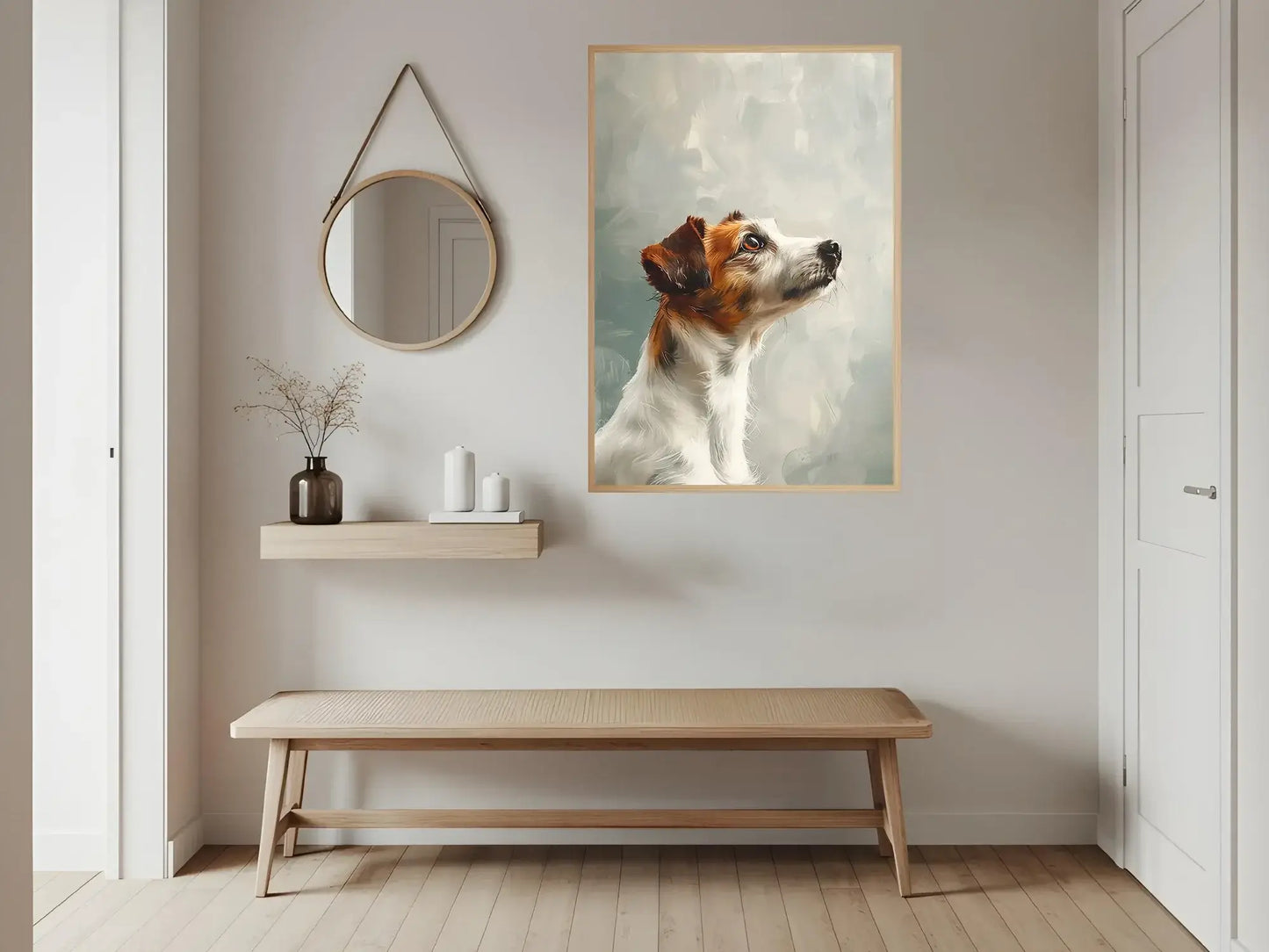 Håpefull hund – moderne veggkunst | KBentz.no