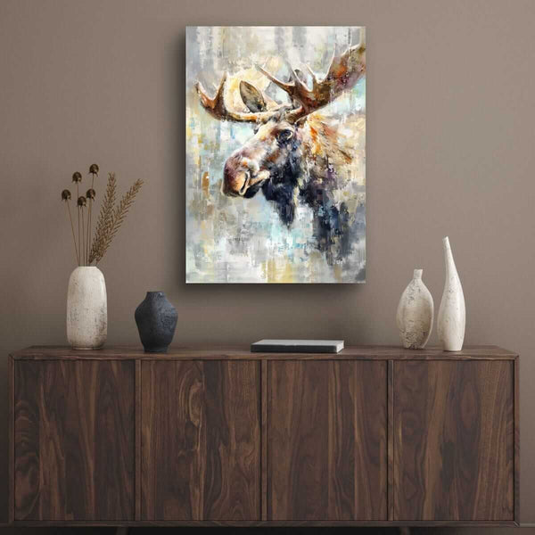 Nordisk styrke - moderne digitalt maleri med oljemalingstekstur. Trykkes på papir, lerret og akryl. KBentz.no