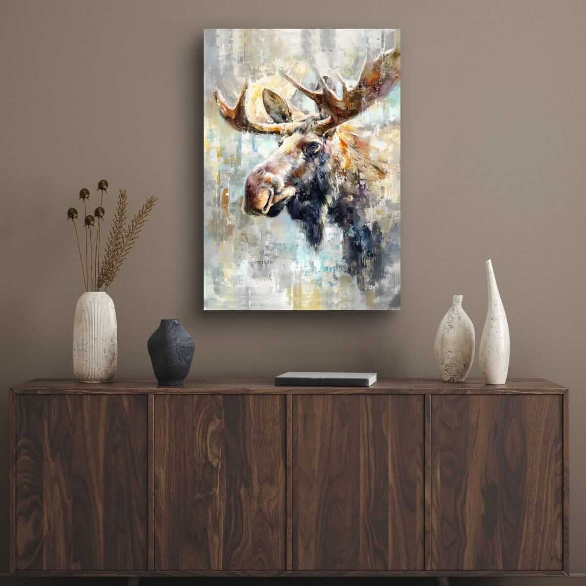 Nordisk styrke - moderne digitalt maleri med oljemalingstekstur. Trykkes på papir, lerret og akryl. KBentz.no