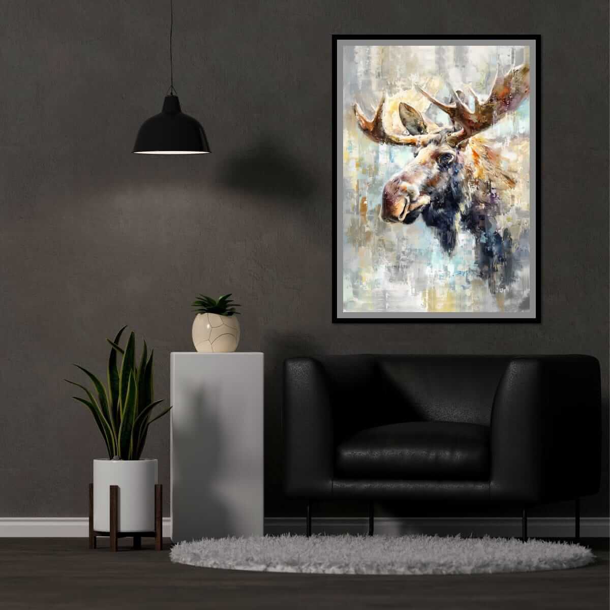 Nordisk styrke - moderne digitalt maleri med oljemalingstekstur. Trykkes på papir, lerret og akryl. KBentz.no